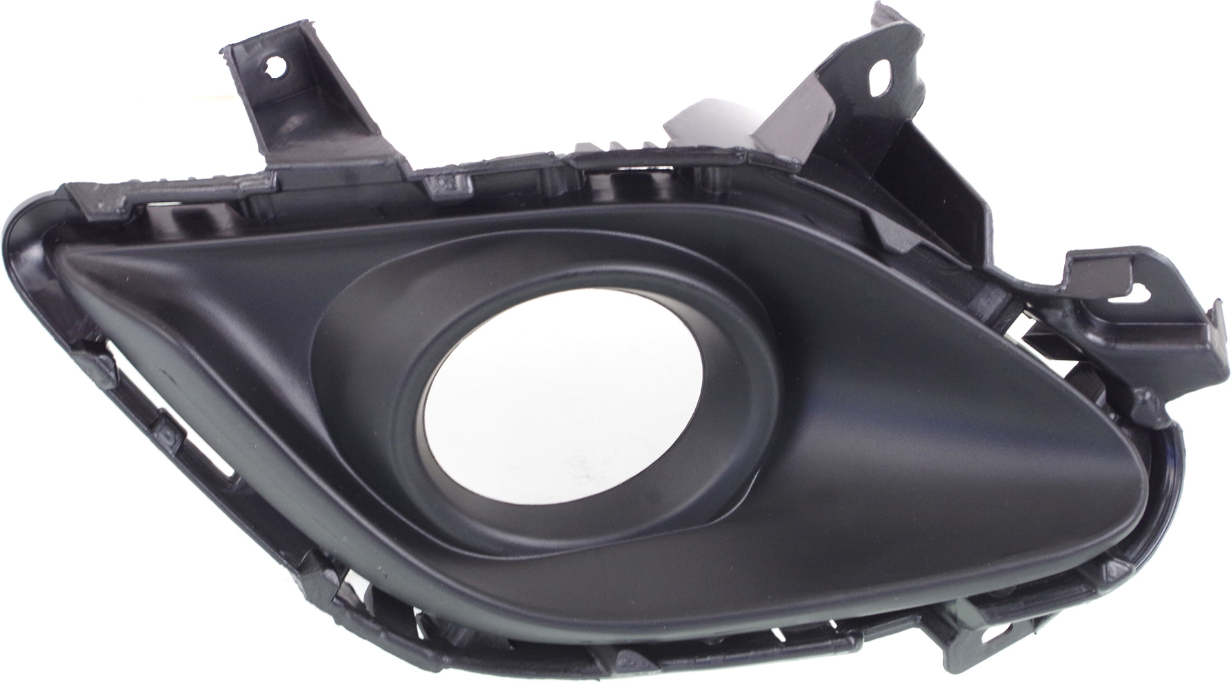 AM MAZDA 6-14-17 FRONT FOG LAMP MOLDING LH Textured Black Plastic w o LED Light Holes SKU REPM108030 Partslink MA1038121 OEM GHR450C21A