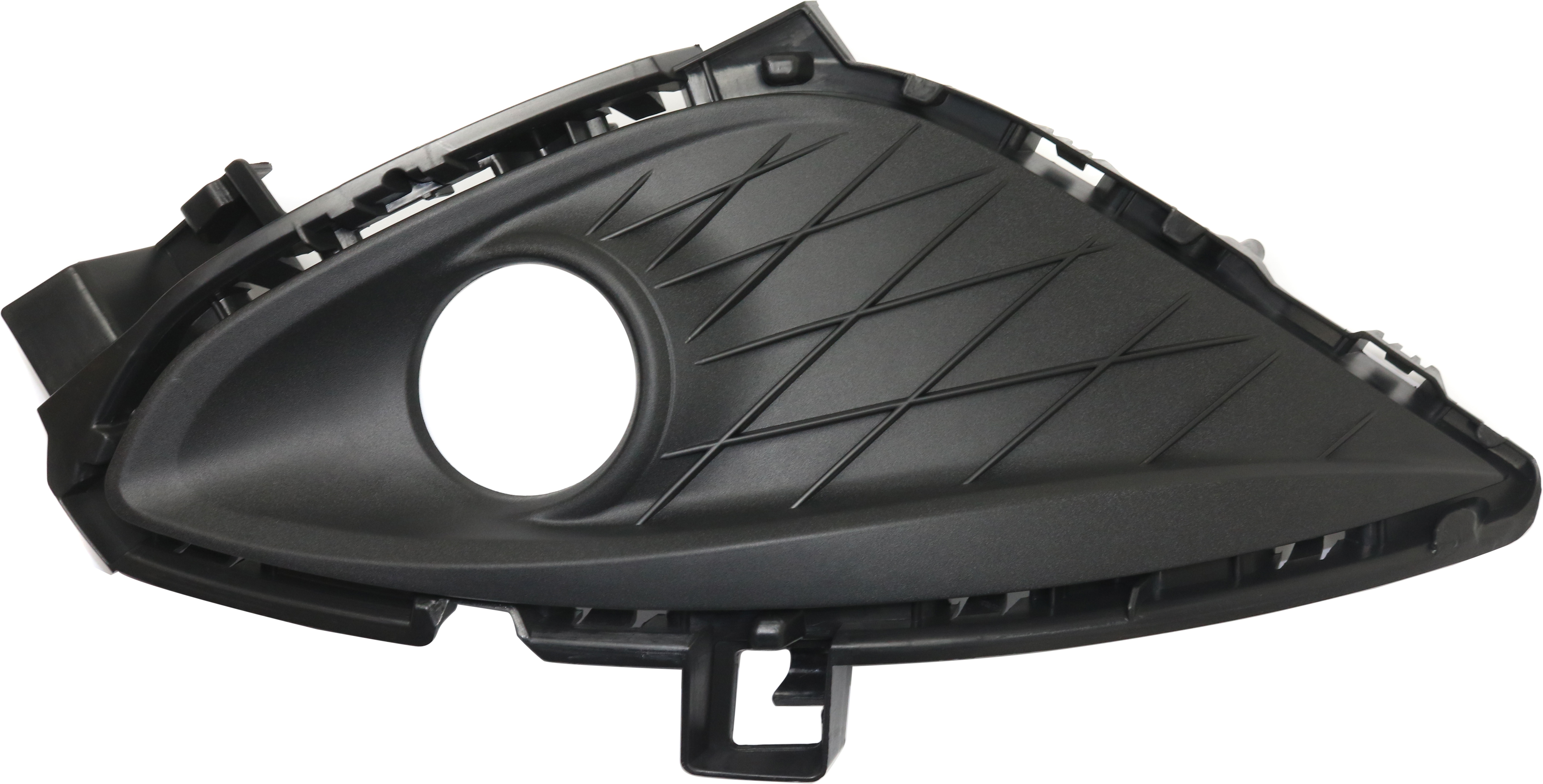 AM MAZDA 5-12-17 FRONT FOG LAMP MOLDING RH Textured Black Plastic SKU REPM108031 Partslink MA1039129 OEM C51350C11