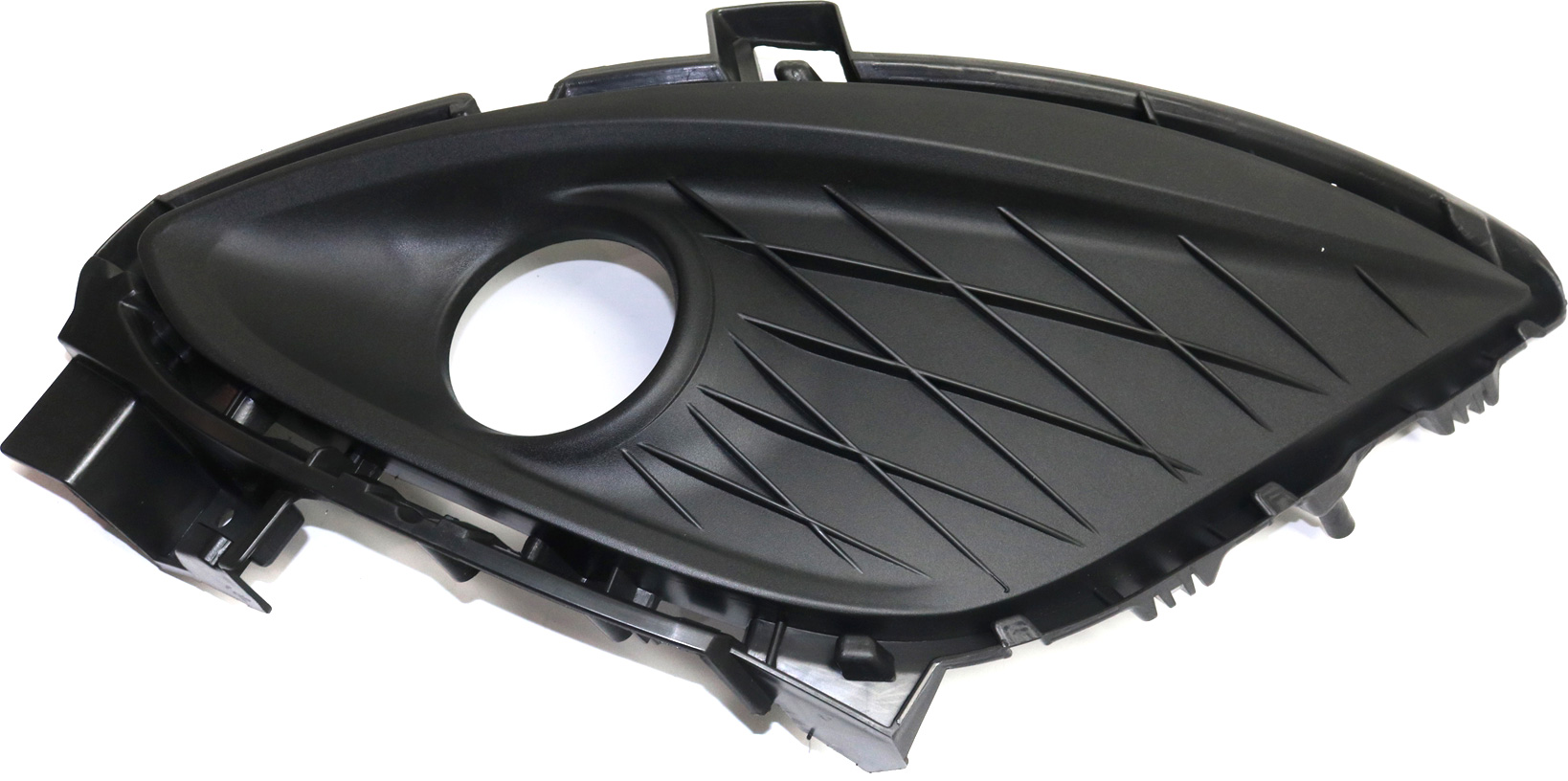 AM MAZDA 5-12-17 FRONT FOG LAMP MOLDING LH Textured Black Plastic SKU REPM108032 Partslink MA1038129 OEM C51350C21