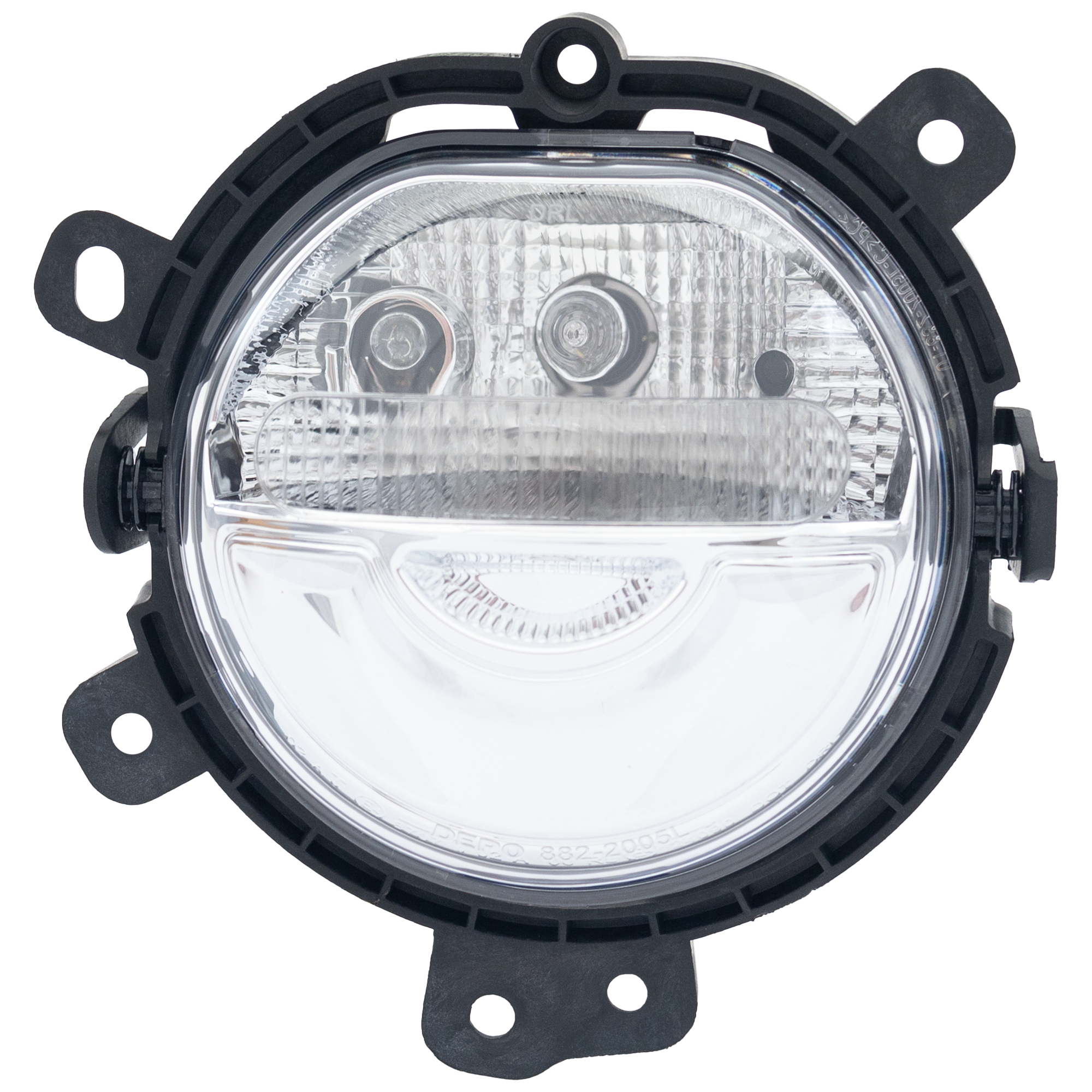 AM COOPER 15-19 DRIVING LAMP LH Assembly DRL Halogen Headlight w o Fog Light Conv 16-19-4 Door HB Wgn CAPA SKU REPM111518Q Partslink MC2562100C OEM 63177298333