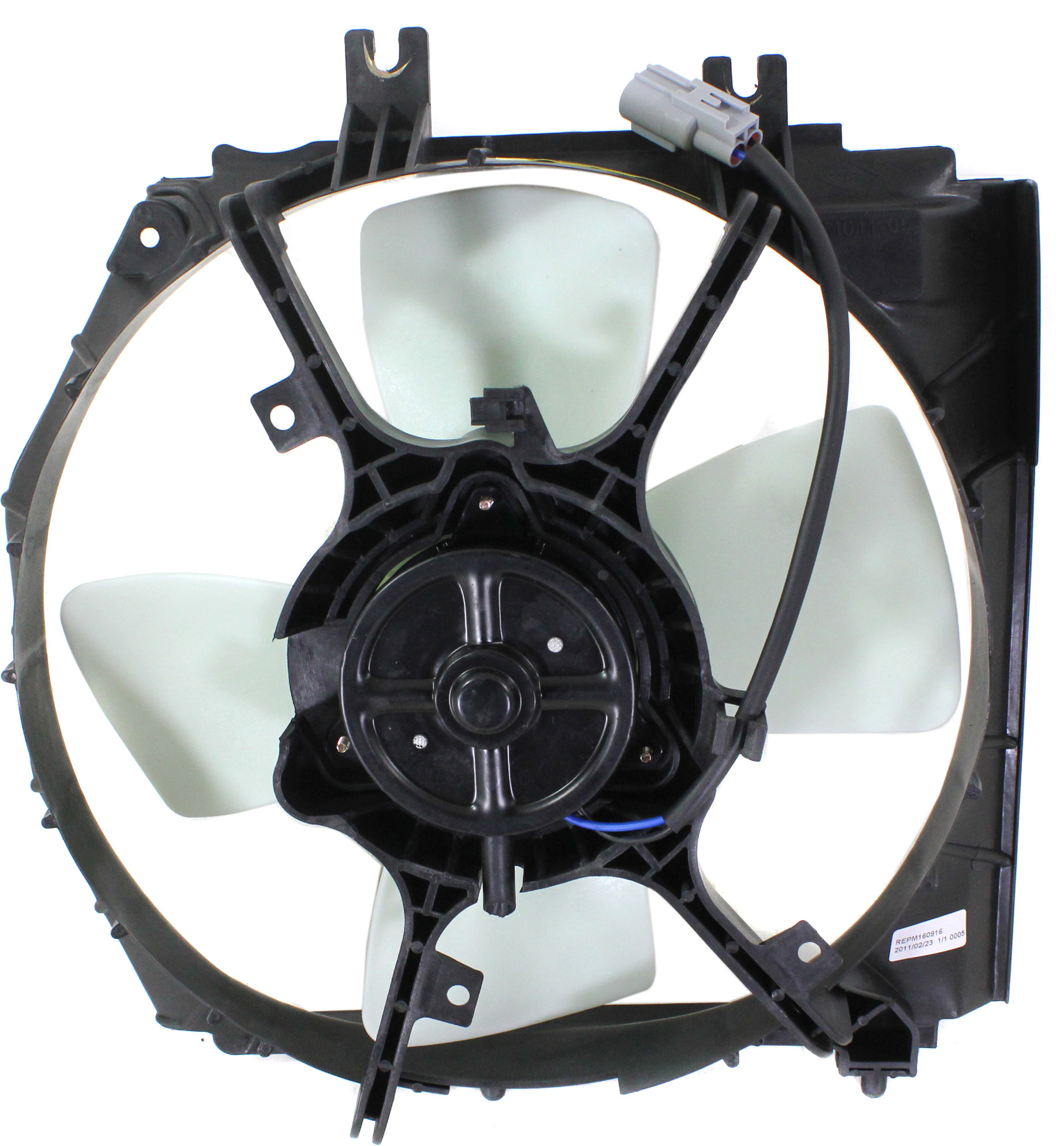 AM PROTEGE 99-03 RADIATOR FAN SHROUD ASSEMBLY A.T. and M.T. w o Turbo SKU REPM160916 Partslink MA3115112 OEM ZL0415025C