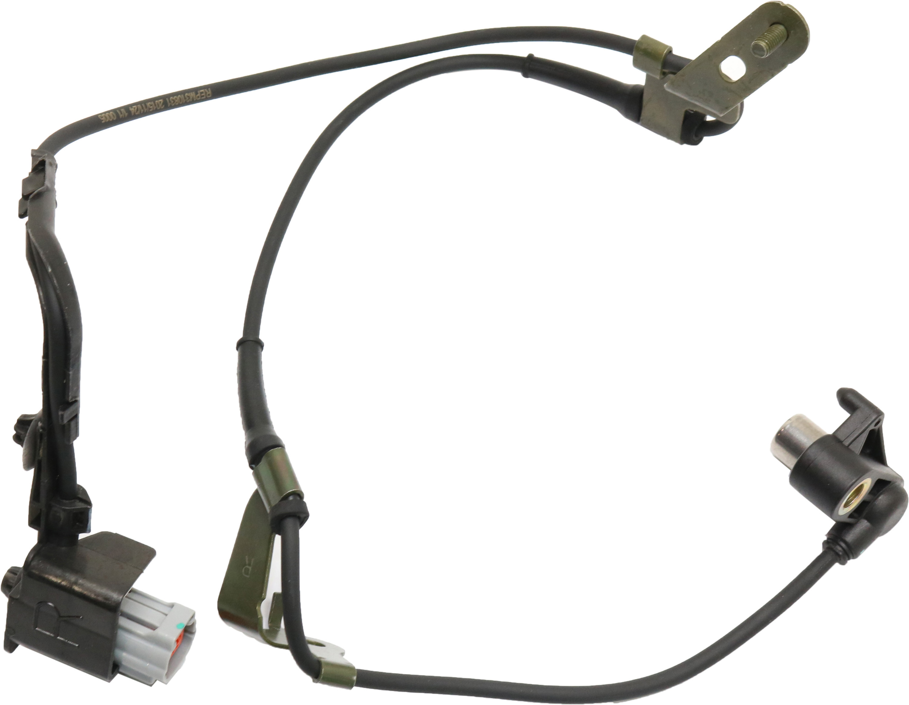 AM MAZDA 6-03-08 FRONT ABS SPEED SENSOR RH 2 Female Terminals Blade Type Wheel Mounted w Harness SKU REPM310831 OEM GJ6A4370XE