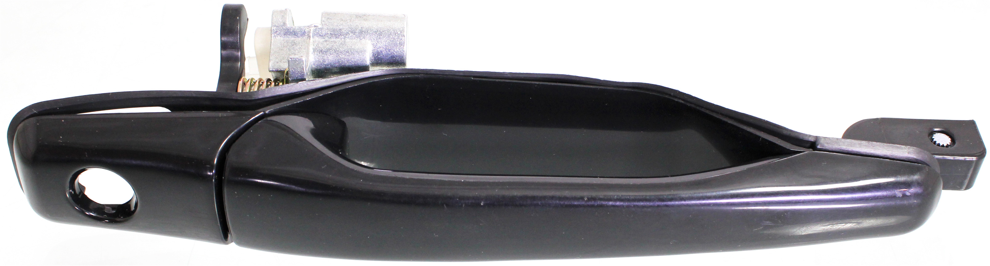 AM LANCER 02-07 OUTLANDER 03-06 FRONT EXTERIOR DOOR HANDLE RH Smooth Black w Keyhole Plastic SKU REPM462333 Partslink MI1311111 OEM MR970248