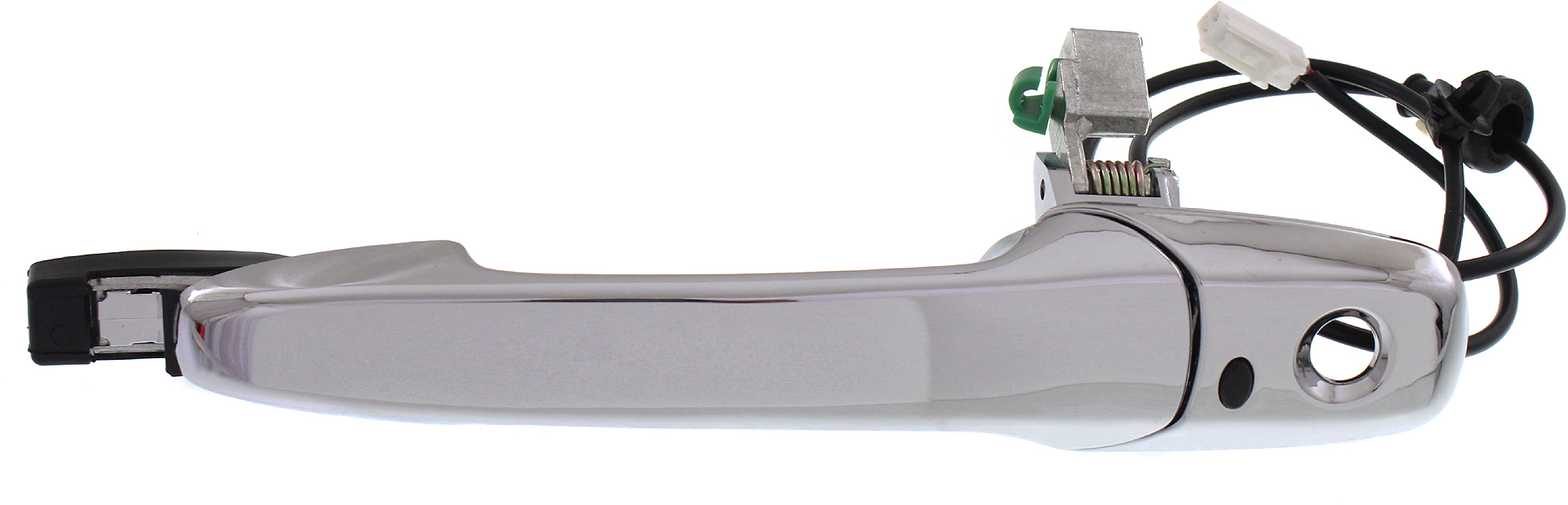 AM CX 9-07-13 FRONT EXTERIOR DOOR HANDLE LH All Chrome w Keyhole w Smart Entry SKU REPM462366 OEM EG2459410B