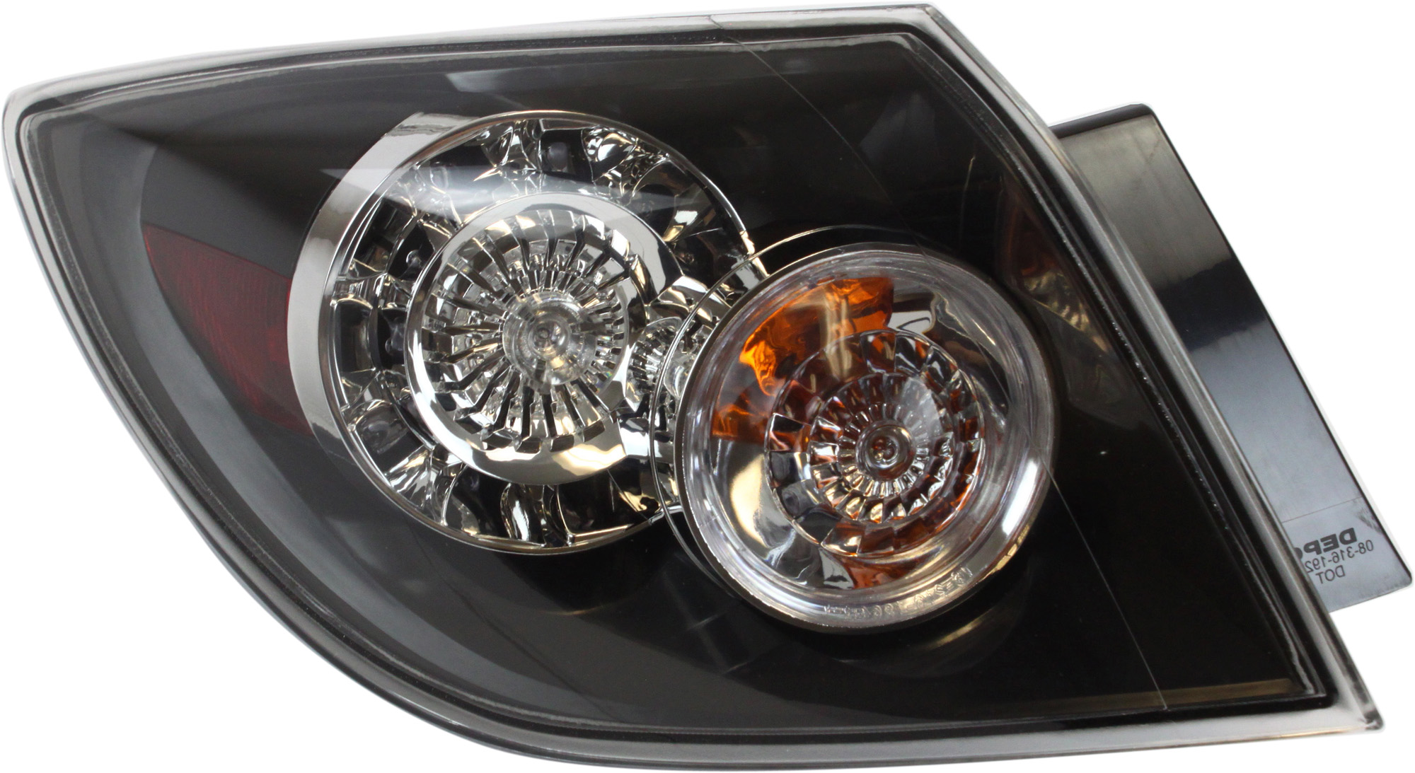 AM MAZDA 3-05-09 TAIL LAMP LH Outer Assembly LED Type Hatchback SKU REPM730340 Partslink MA2800135 OEM BN8G51160A