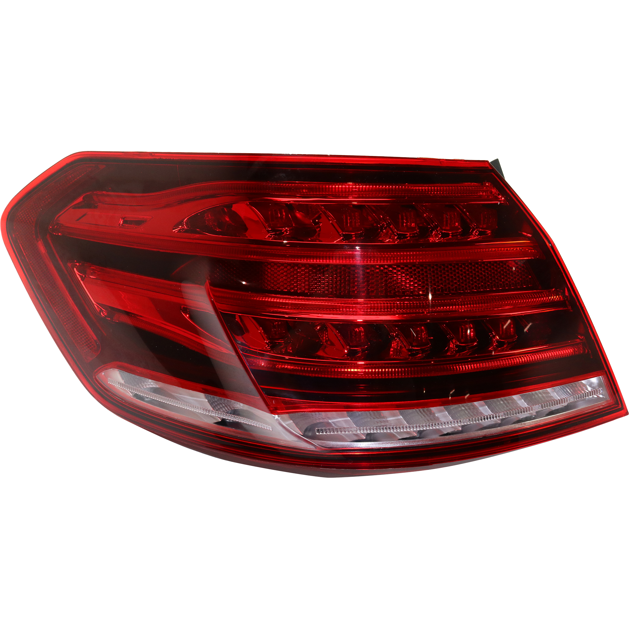 AM E CLASS 14-15 TAIL LAMP LH Outer Assembly Halogen Sedan CAPA SKU REPM730356Q Partslink MB2804109C OEM 2129060757