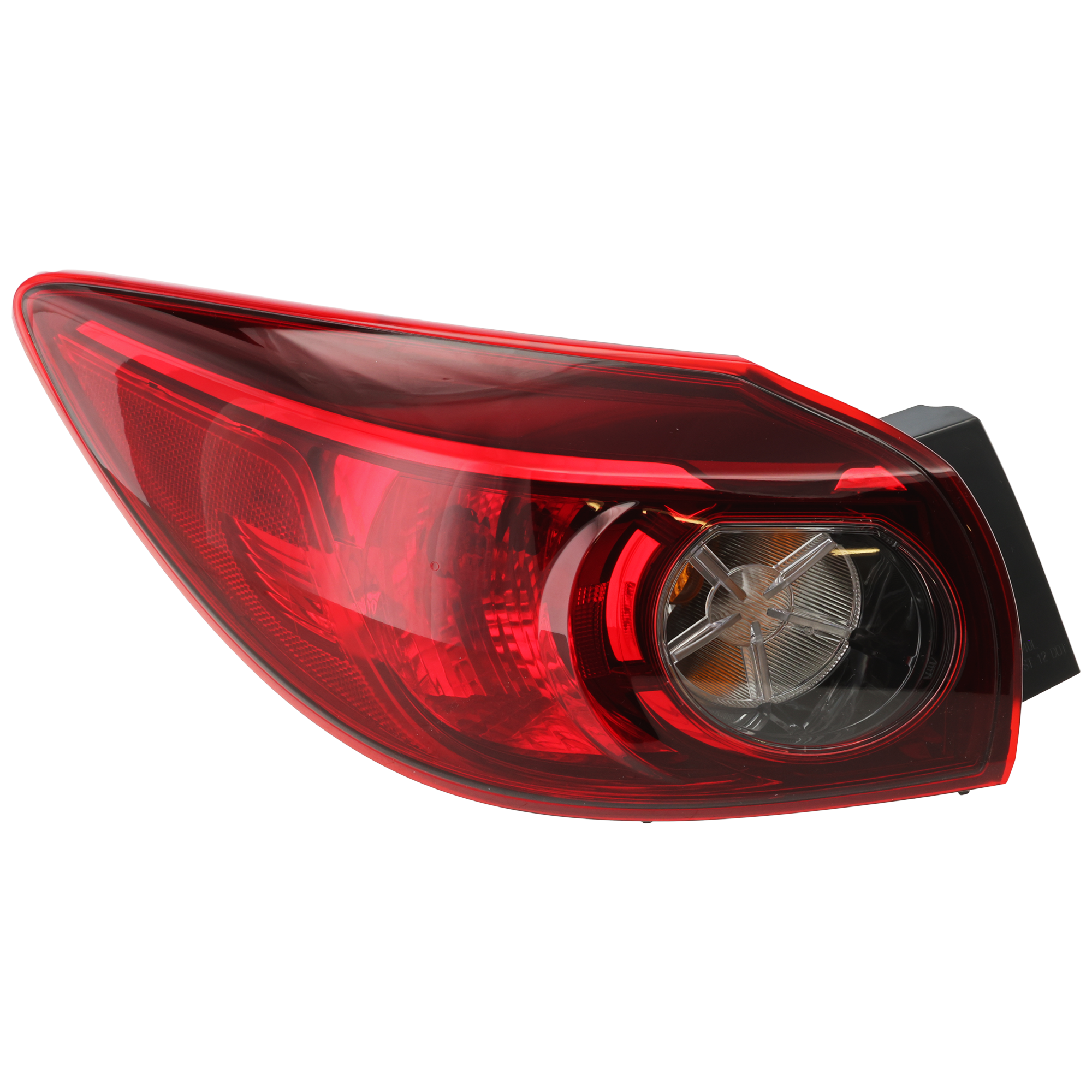AM MAZDA 3-14-18 TAIL LAMP LH Outer Assembly Halogen Hatchback Mexico 17-18 Japan Built Vehicle SKU REPM730358 Partslink MA2804115 OEM BHP151160C
