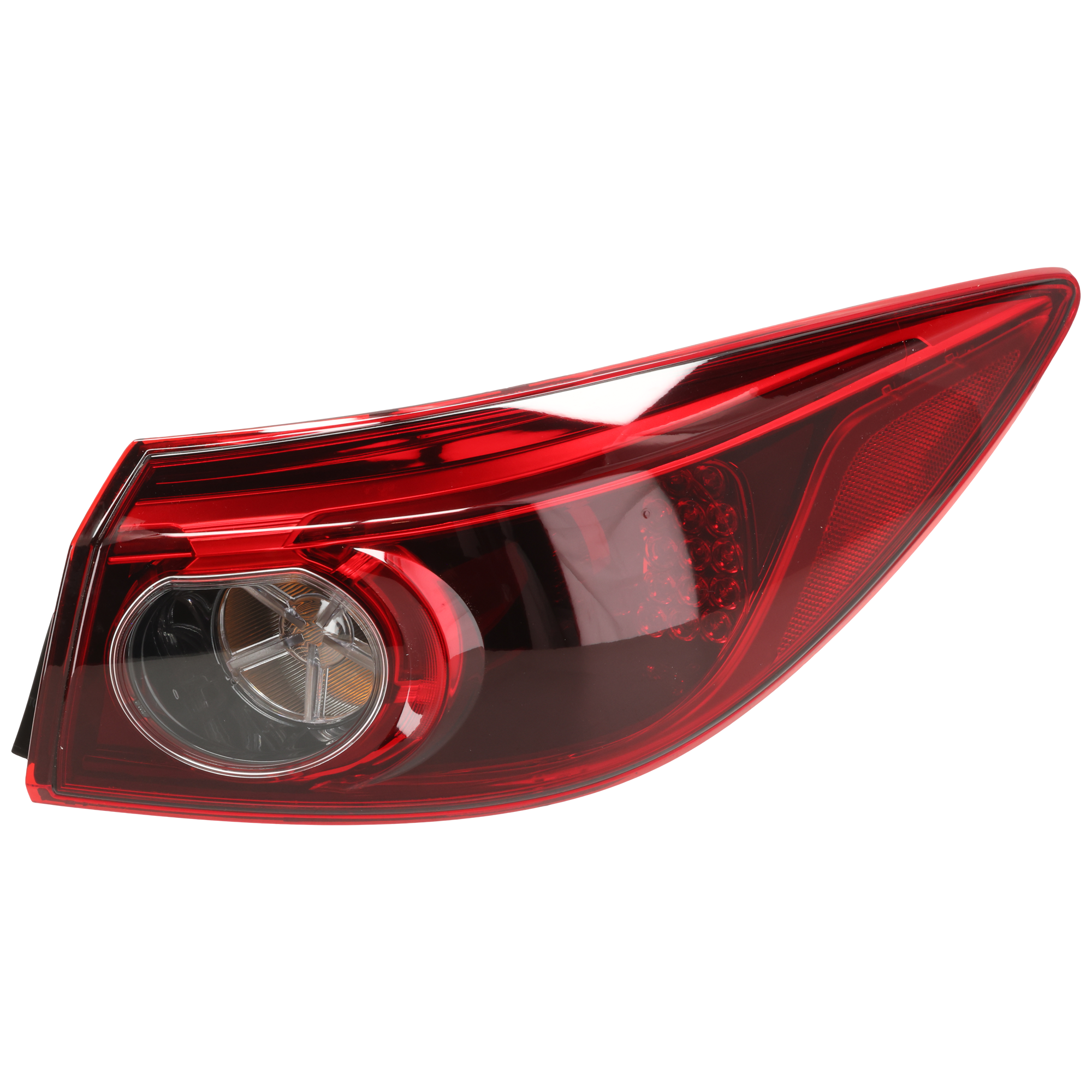 AM MAZDA 3-14-14 TAIL LAMP RH Outer Assembly LED To 3-31-14 Sedan SKU REPM730387 Partslink MA2805114 OEM BHN251150E
