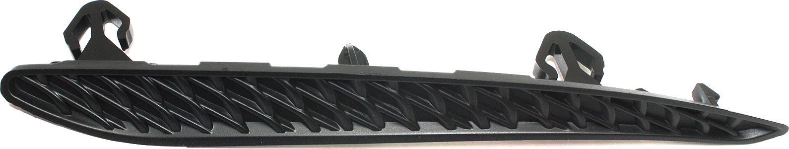 AM E CLASS 14-16 REAR BUMPER MOLDING LH Impact Strip Black w AMG Styling Pkg. Sedan SKU REPM763718 Partslink MB1158112 OEM 2128854121