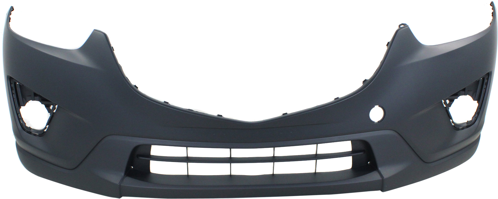 AM CX 5-13-16 FRONT BUMPER COVER Upper Primed Lower Textured SKU REPMZ010309P Partslink MA1000236 OEM KD45500319U