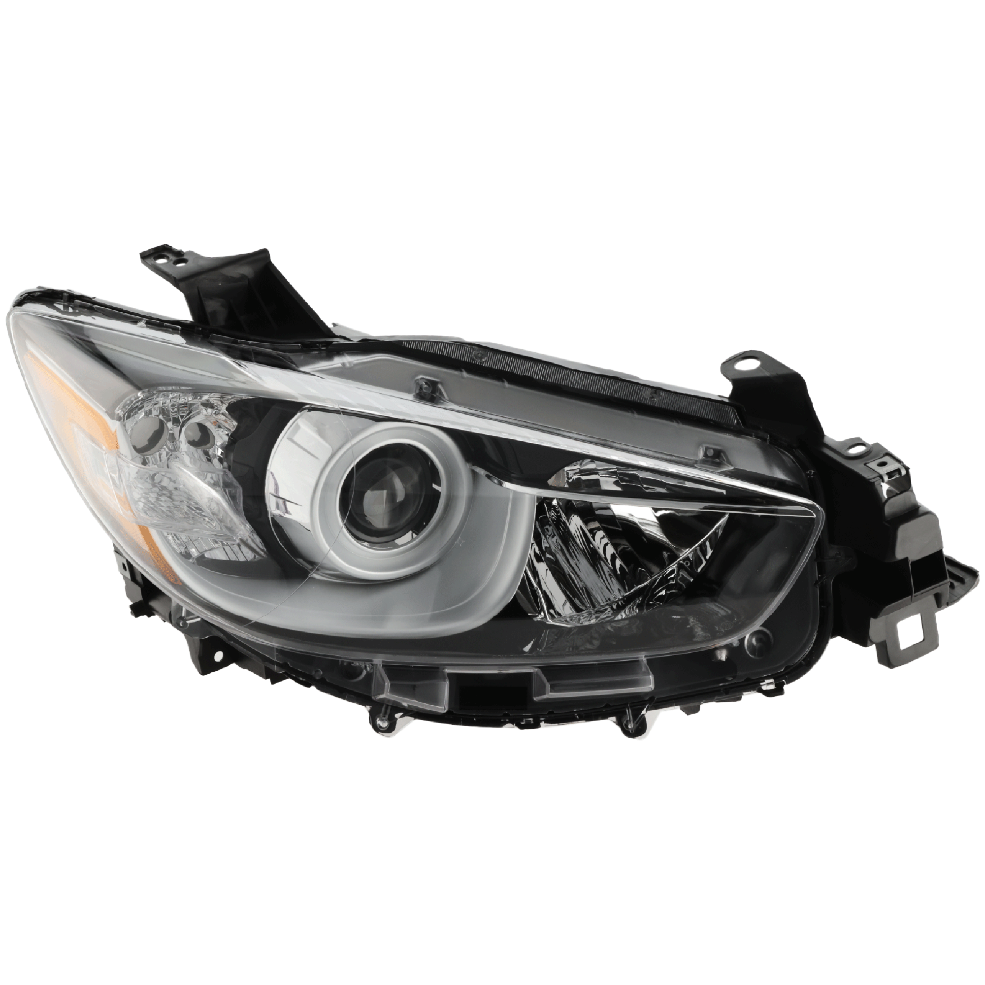 AM CX 5-13-16 HEAD LAMP RH Lens and Housing Halogen CAPA SKU REPMZ100103Q Partslink MA2519146C OEM KJ0151031C