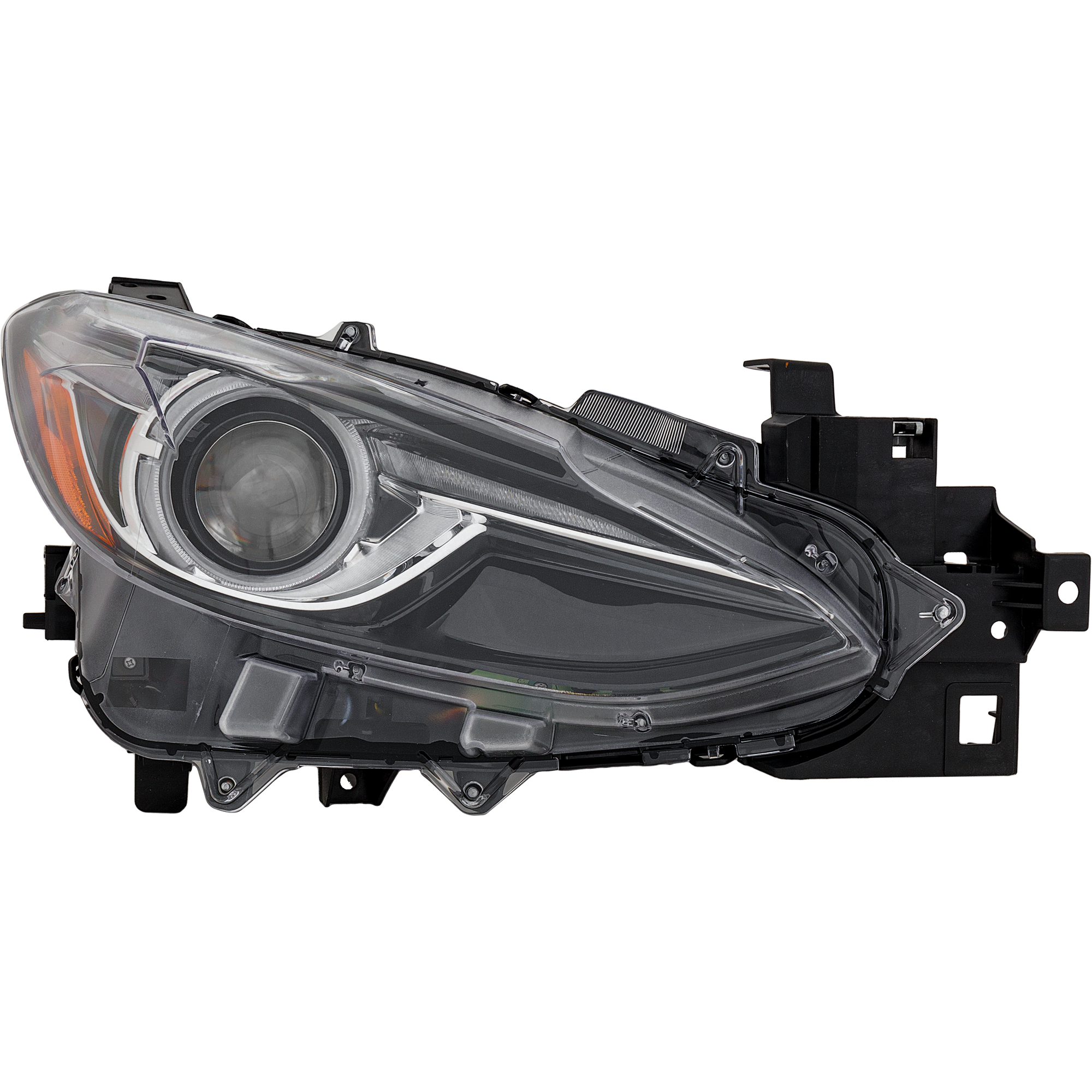 AM MAZDA 3-14-18 HEAD LAMP RH Lens and Housing HID Xenon w o HID Kit w o Auto Level Control SKU REPMZ100107 Partslink MA2503145 OEM BHN251031B
