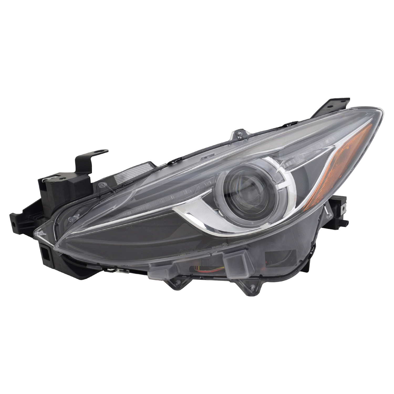 AM MAZDA 3-14-18 HEAD LAMP LH Lens and Housing HID Xenon w o HID Kit w o Auto Level Ctrl CAPA SKU REPMZ100108Q Partslink MA2502145C OEM BHN251041B