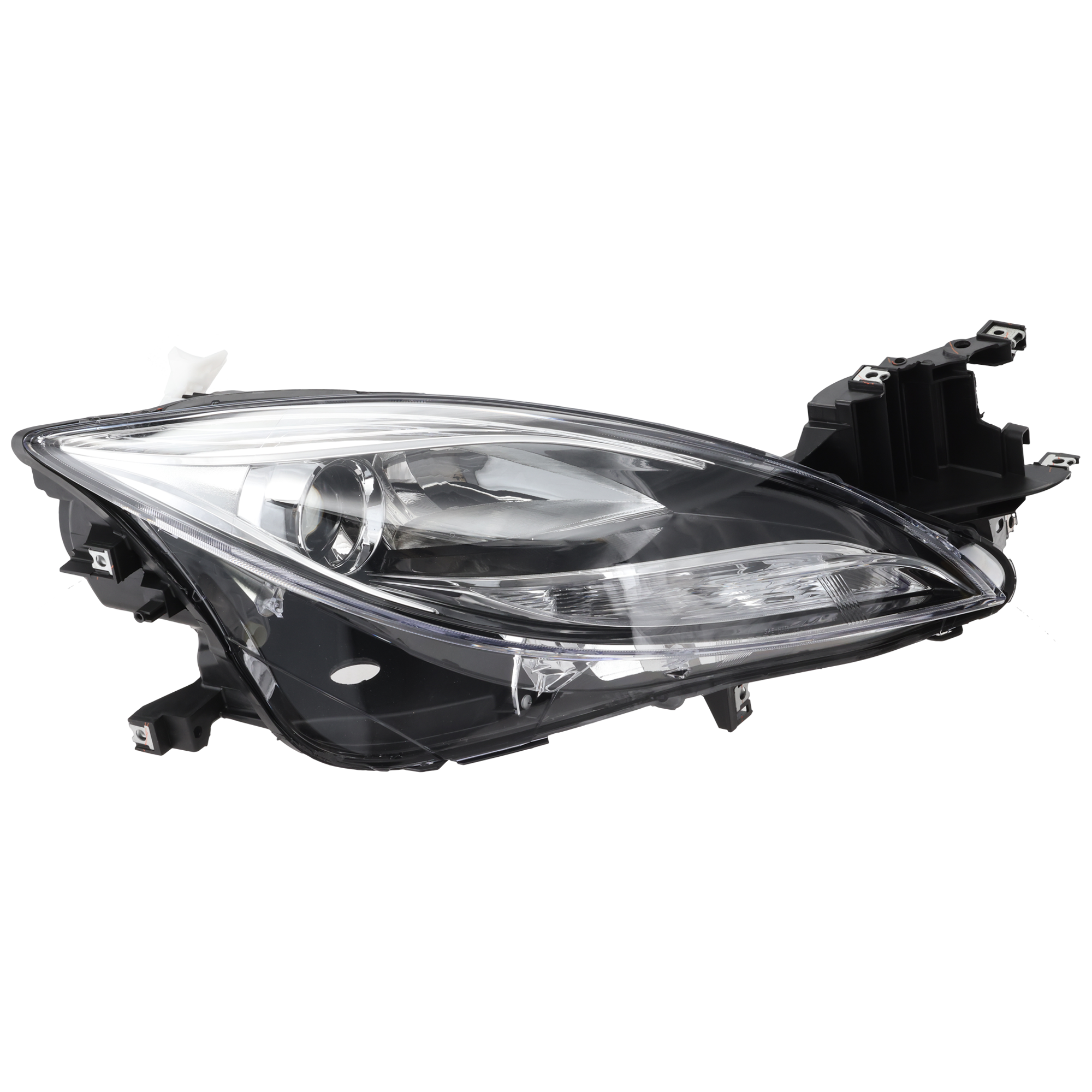 AM MAZDA 6-12-13 HEAD LAMP RH Lens and Housing Halogen SKU REPMZ100113 Partslink MA2519141 OEM GEG1510K0E