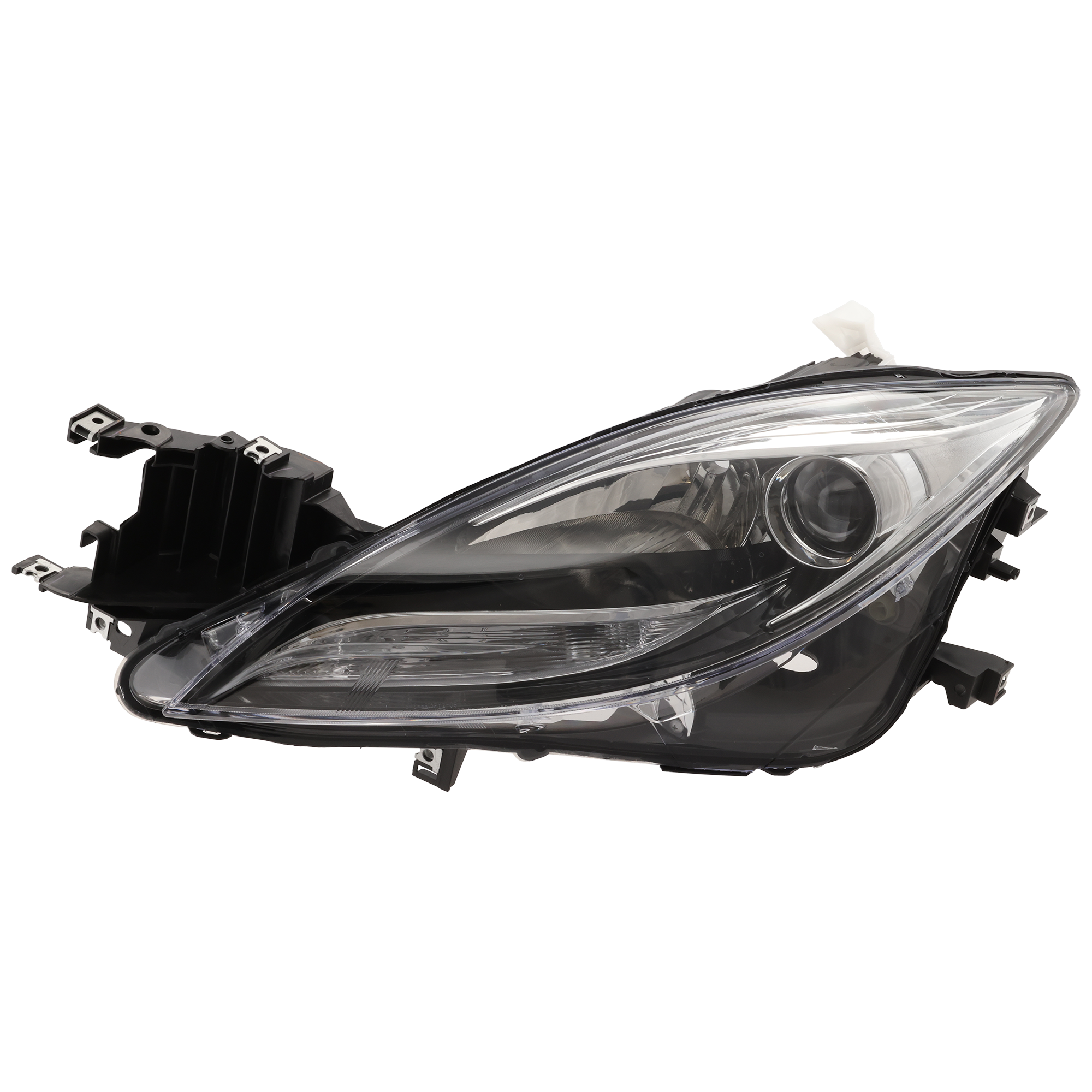 AM MAZDA 6-12-13 HEAD LAMP LH Lens and Housing Halogen SKU REPMZ100114 Partslink MA2518141 OEM GEG1510L0E
