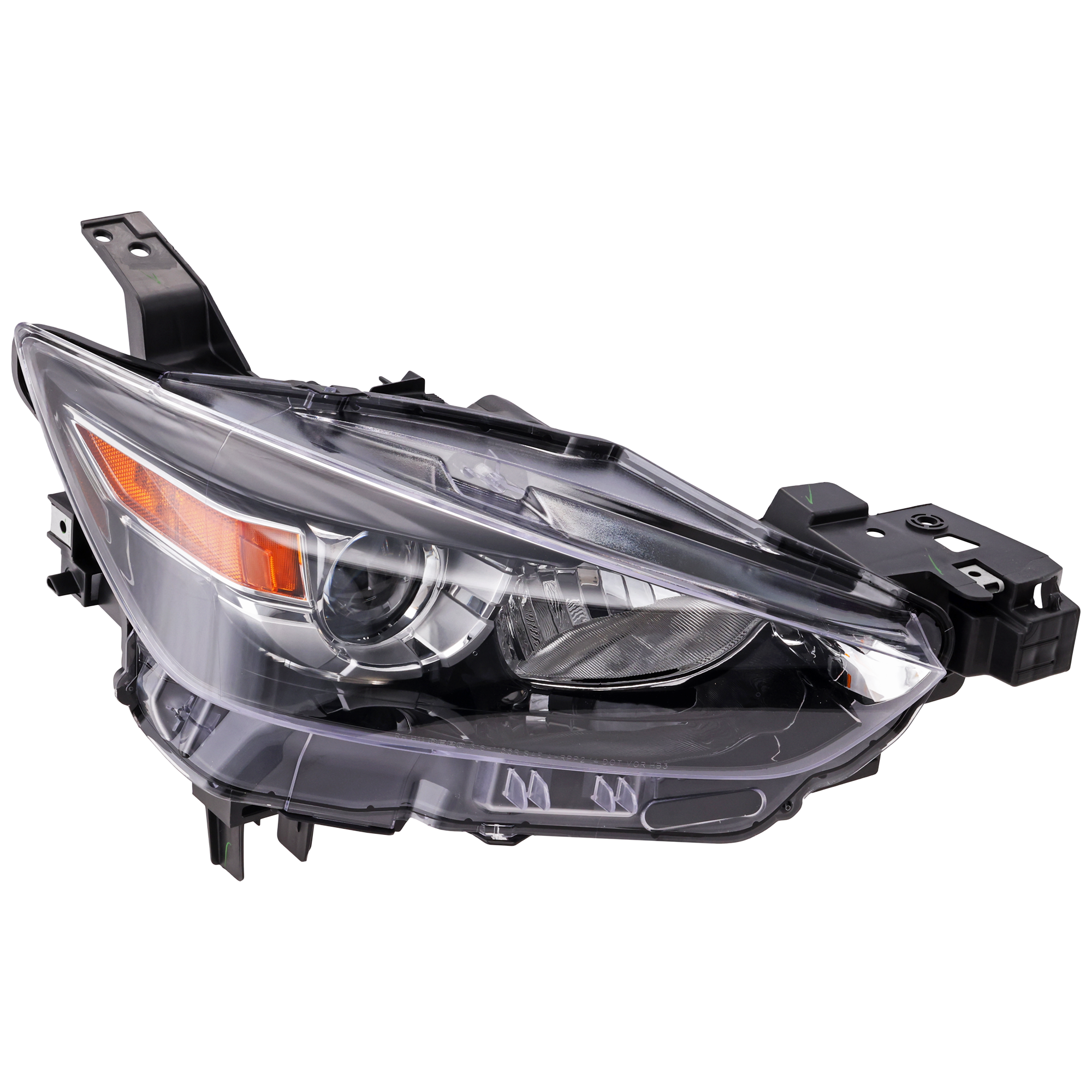 AM CX 3-16-22 HEAD LAMP RH Lens and Housing Halogen CAPA SKU REPMZ100131Q Partslink MA2519173C OEM DB4N510K0A