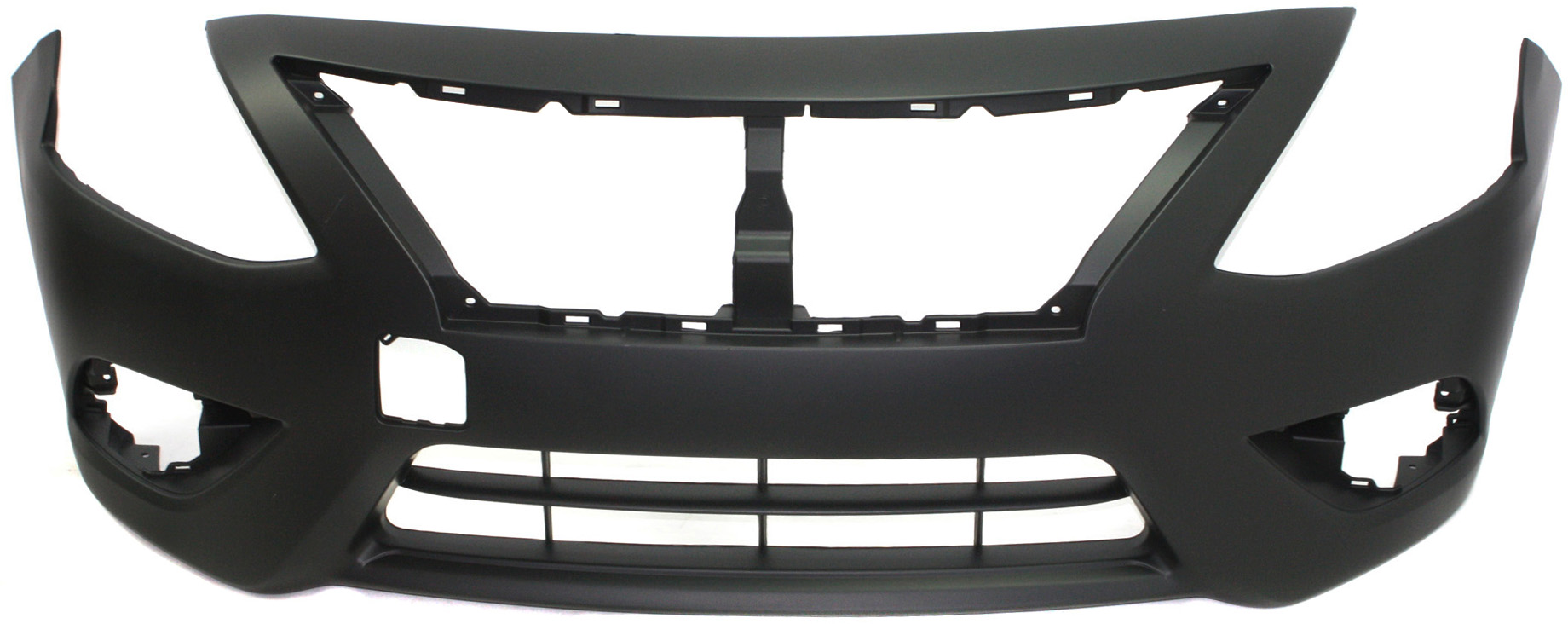 AM VERSA 15-18 FRONT BUMPER COVER Primed w o Chrome Insert SKU REPN010363P Partslink NI1000299 OEM FBM229KM0J