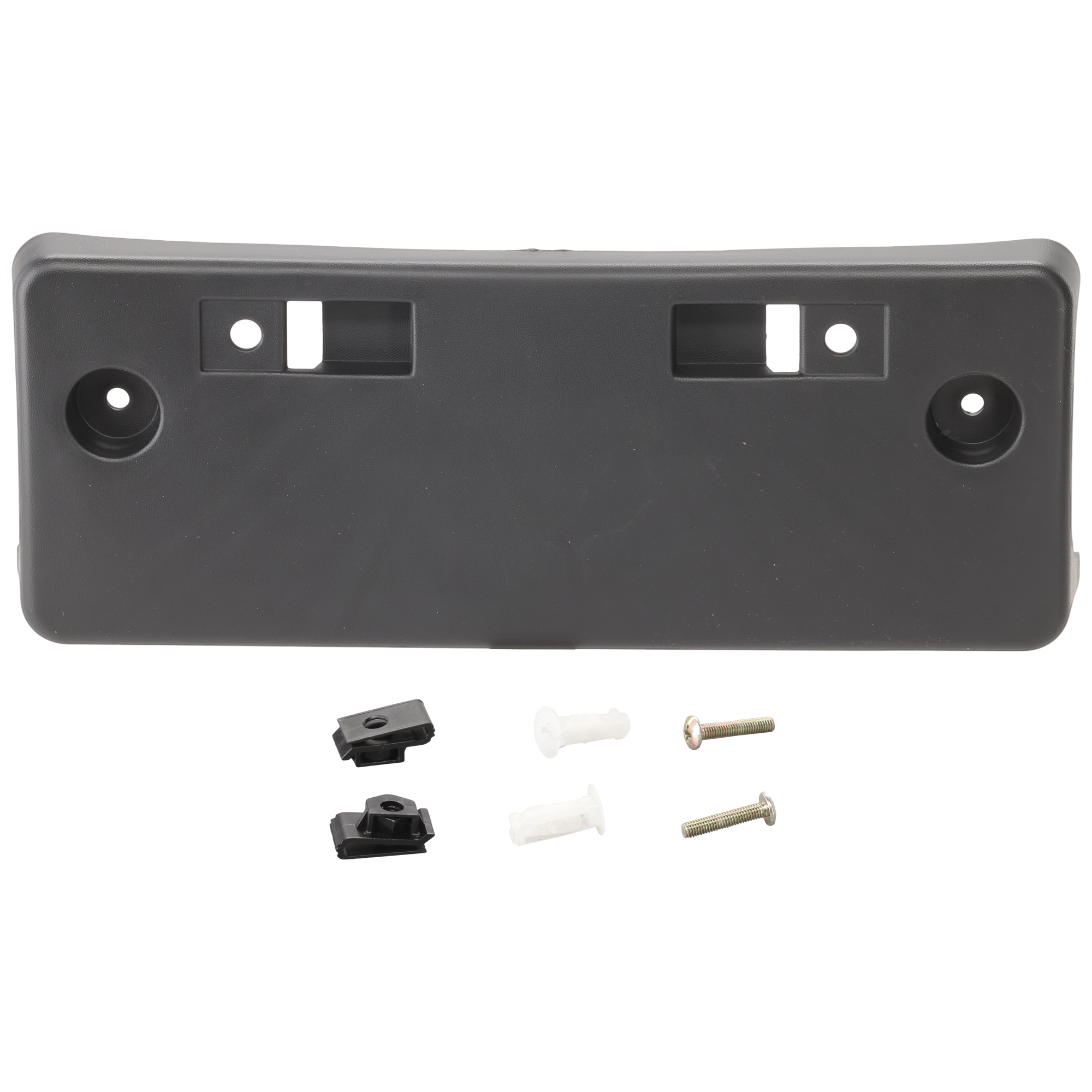 AM VERSA 15-19 FRONT LICENSE PLATE BRACKET Textured Black SKU REPN017312 Partslink NI1068126 OEM 962109KM0A