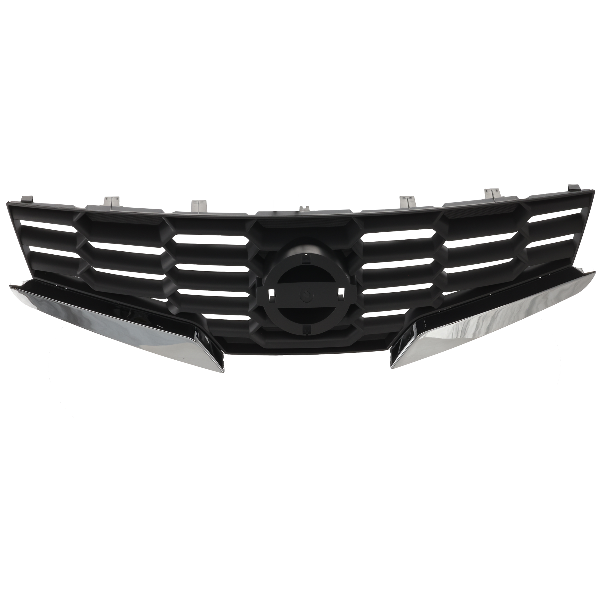AM ALTIMA 08-08 GRILLE Painted Black Shell and Insert w Chrome Lower Bars Coupe SKU REPN070117 Partslink NI1200225 OEM 62070JB100