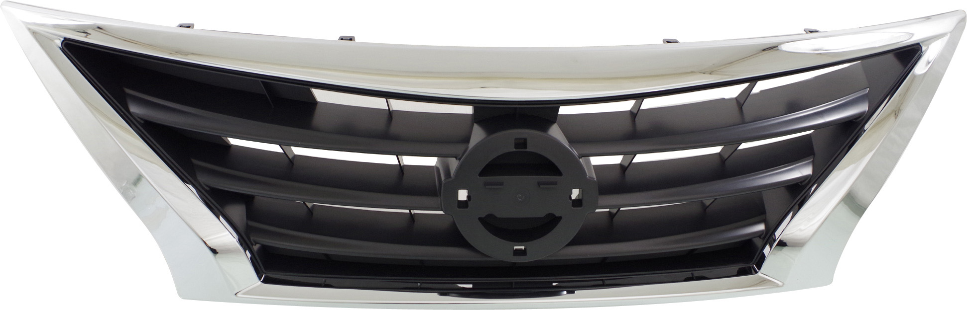 AM VERSA 15-19 GRILLE Chrome Shell Painted Black Insert SKU REPN070159 Partslink NI1200261 OEM 623109KM0D 623109KM0A