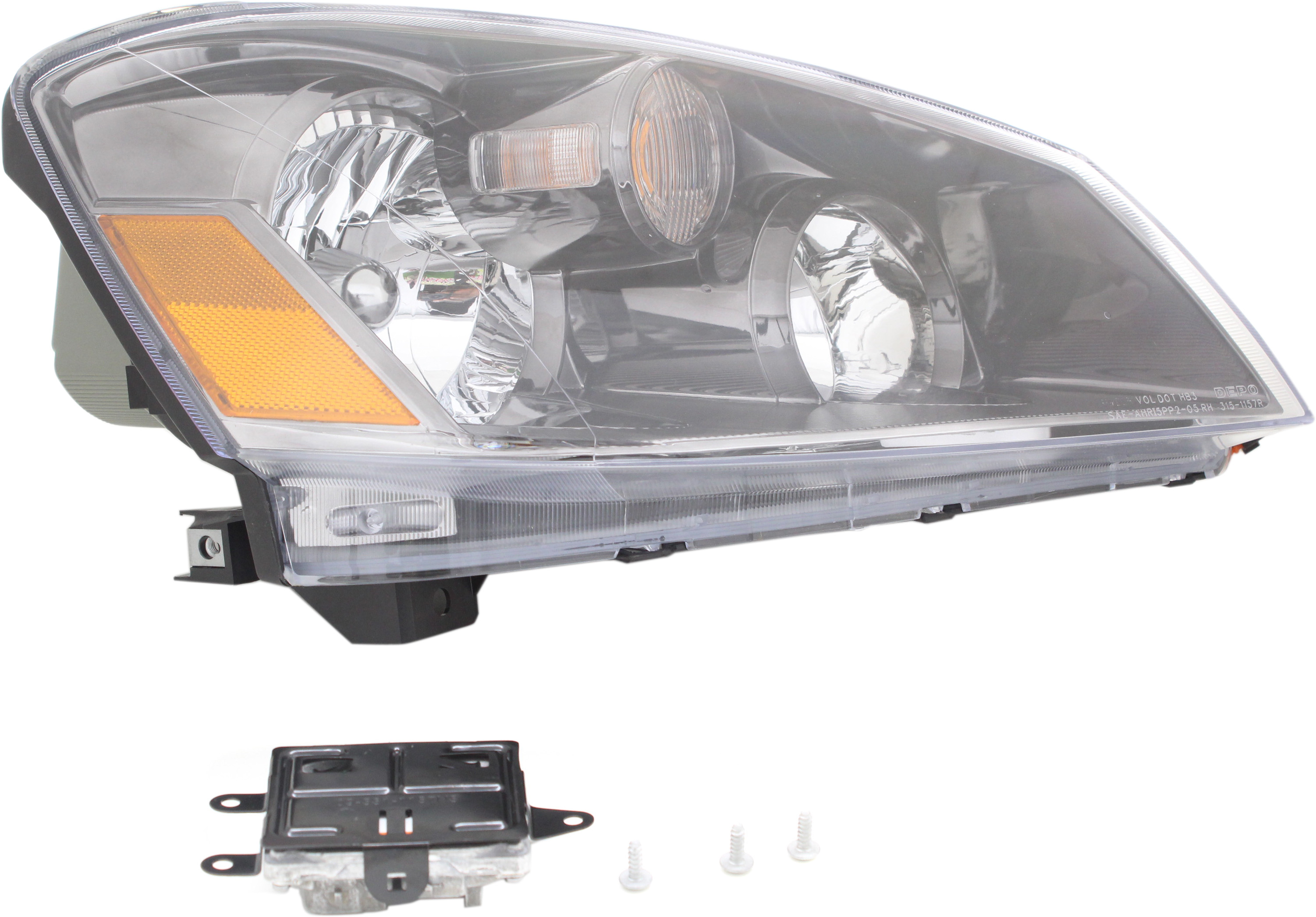 AM ALTIMA 05-06 HEAD LAMP RH Assembly HID Xenon w HID Kit Exc. 06-06 SE R Model SKU REPN100195 Partslink NI2503158 OEM 26010ZB925