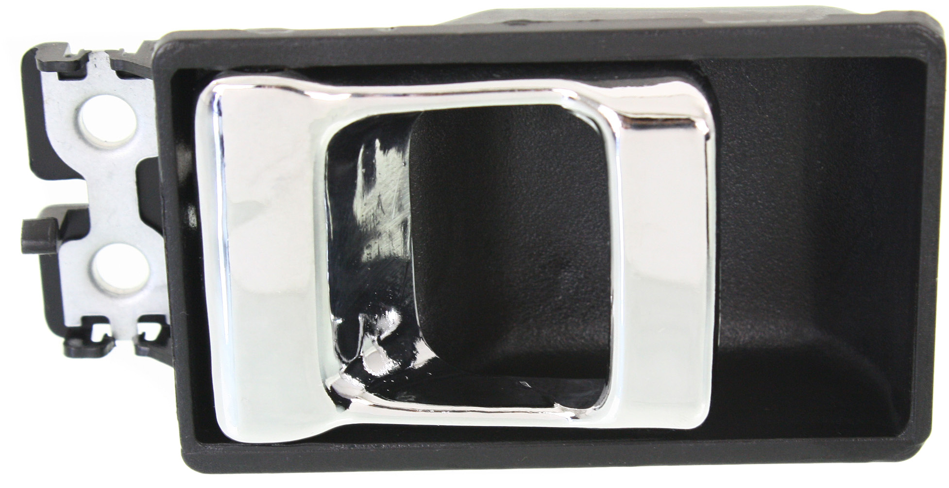 AM NISSAN P U 86-92 FRONT INTERIOR DOOR HANDLE RH=LH Chrome Lever+Black Housing Plastic SKU REPN462519 OEM 8067001G00-8067101G00
