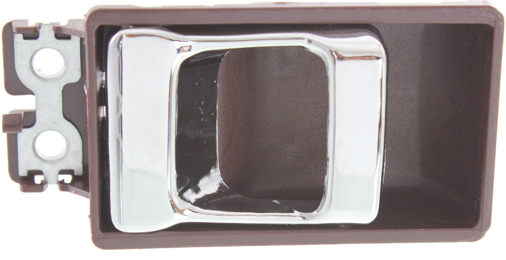 AM NISSAN P U 86-92 FRONT INTERIOR DOOR HANDLE RH=LH Chrme Lvr+Red Housing Plastic SKU REPN462521 OEM 8067001G00-8067101G00