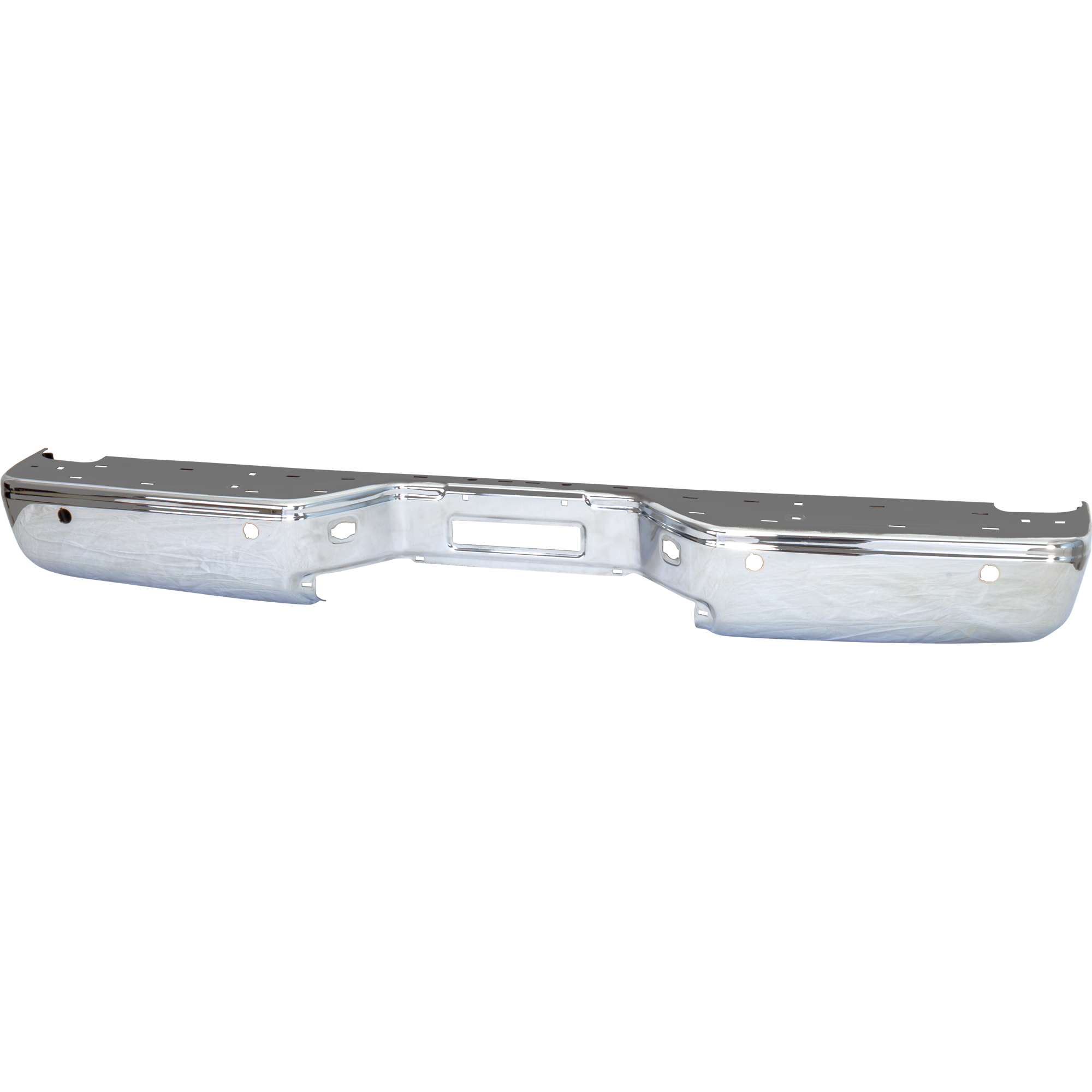 AM TITAN 07-15 STEP BUMPER FACE BAR ONLY w o Pad w Pad Provision w o Mounting Bracket Chrome w Park Distance Control Sensor Holes SE SV Models SKU REPN760705 Partslink NI1102150 OEM 850309FM0D