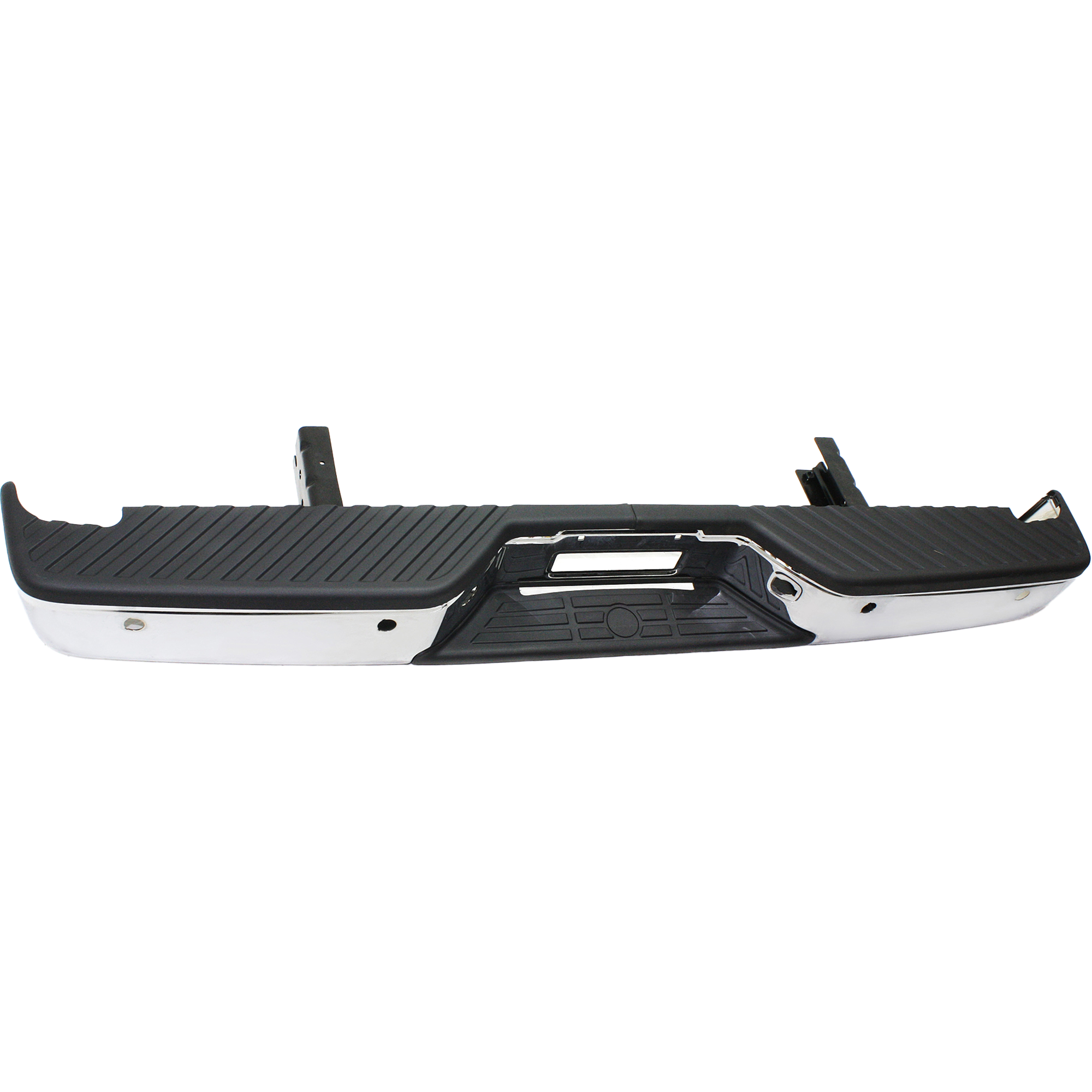 AM TITAN 04-15 STEP BUMPER FACE BAR AND PAD w Pad Provision w o Mounting Bracket Chrome All Cab Types w PDC Snsr Holes SKU REPN823709 Partslink NI1103111 NI1103118 OEM 85010ZJ20B PFM 85022ZR20B PFM
