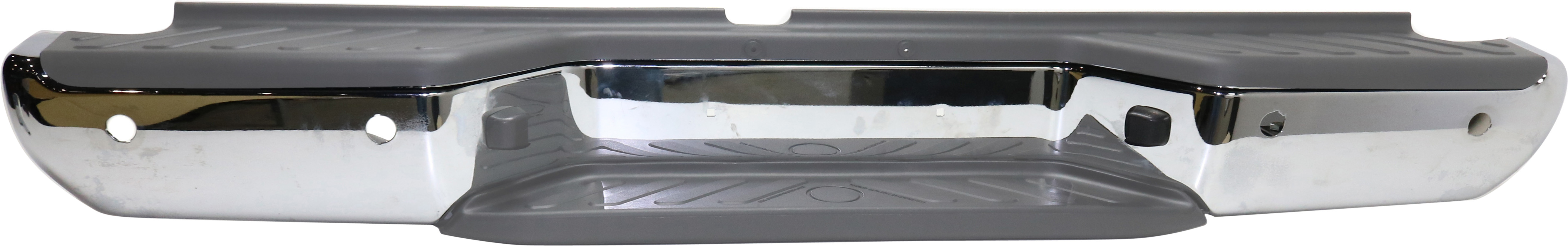 AM FRONTIER 13-21 STEP BUMPER FACE BAR AND PAD w Pad Provision w o Mounting Bracket Chrome w Rear Object Sensor Holes and License Light SKU REPN825609 Partslink NI1103127 OEM 850109BF0B PFM