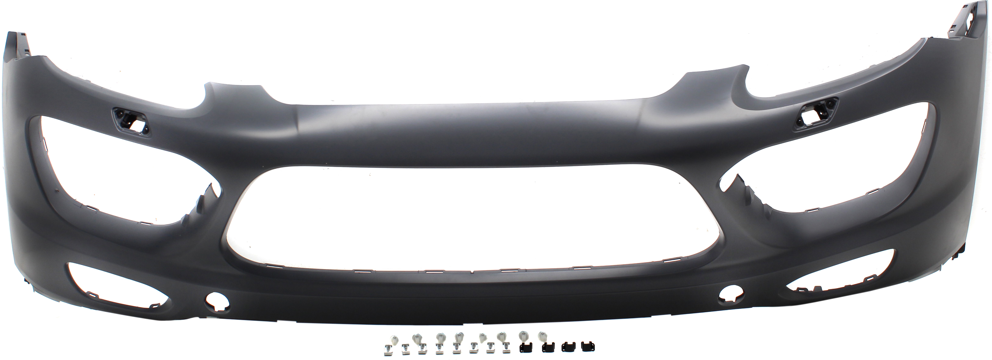 AM CAYENNE 13-14 FRONT BUMPER COVER Primed w o Park Assist Snsr Holes GTS Model SKU REPP010343P Partslink PO1000180 OEM 95850522160G2L