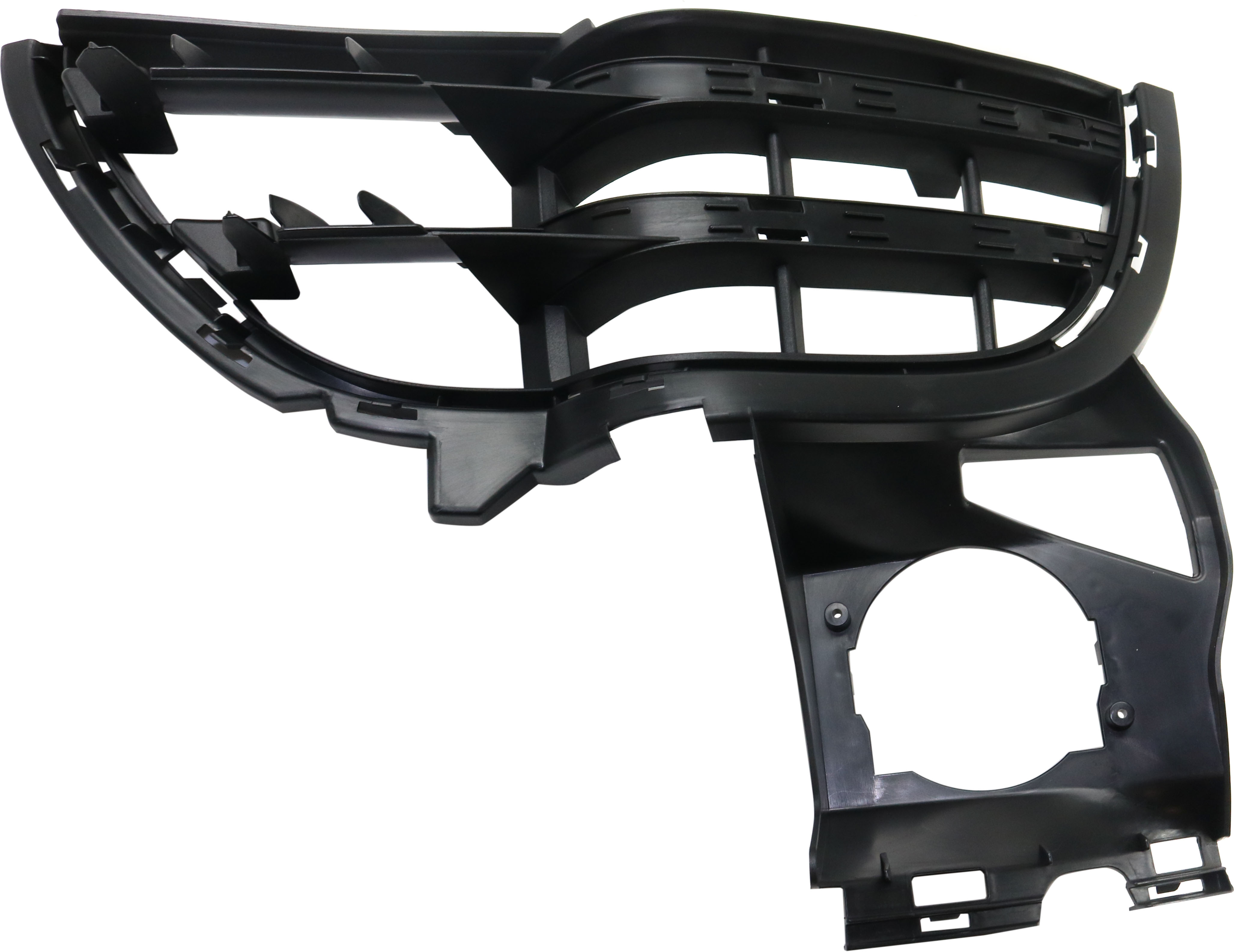 AM CAYENNE 11-14 FRONT BUMPER GRILLE LH Outer Textured Black Gas Base Platinum Edition S Models SKU REPP015504 Partslink PO1038107 OEM 95850568100