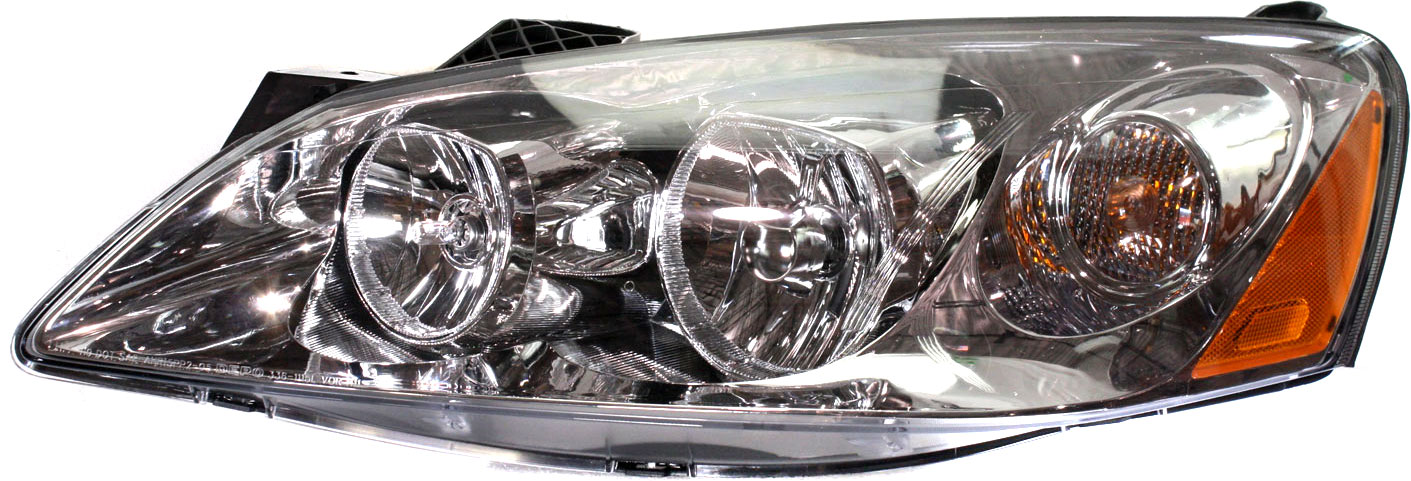 AM G6-08-10 HEAD LAMP LH Assembly Halogen w CTF Package Base GT 09-10 GXP Models SKU REPP100112 Partslink GM2502355 OEM 20787973