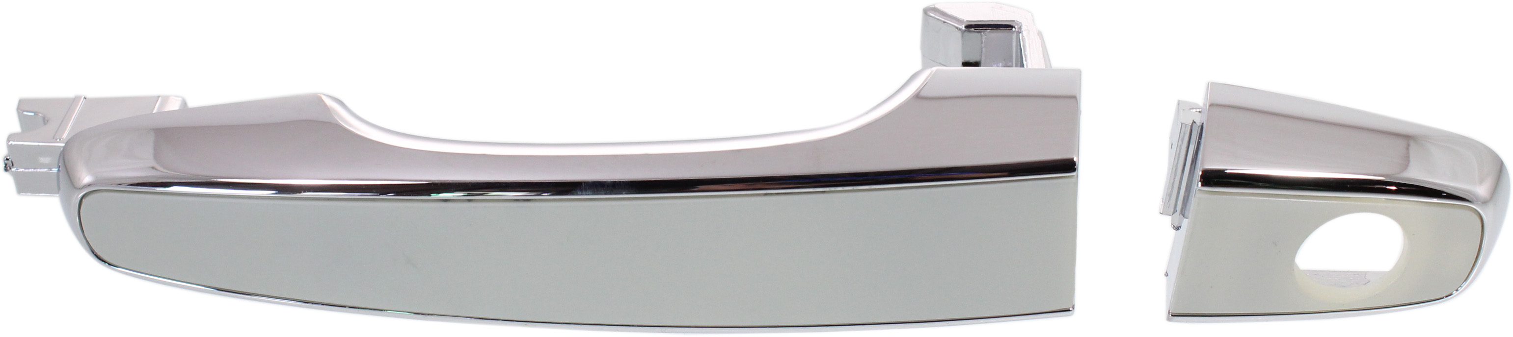 AM G8-08-09 CAPRICE 11-13 FRONT EXTERIOR DOOR HANDLE LH All Chrome Handle+Cover w Insert w Keyhole SKU REPP462120 Partslink GM1310182 OEM 92214647-92170974