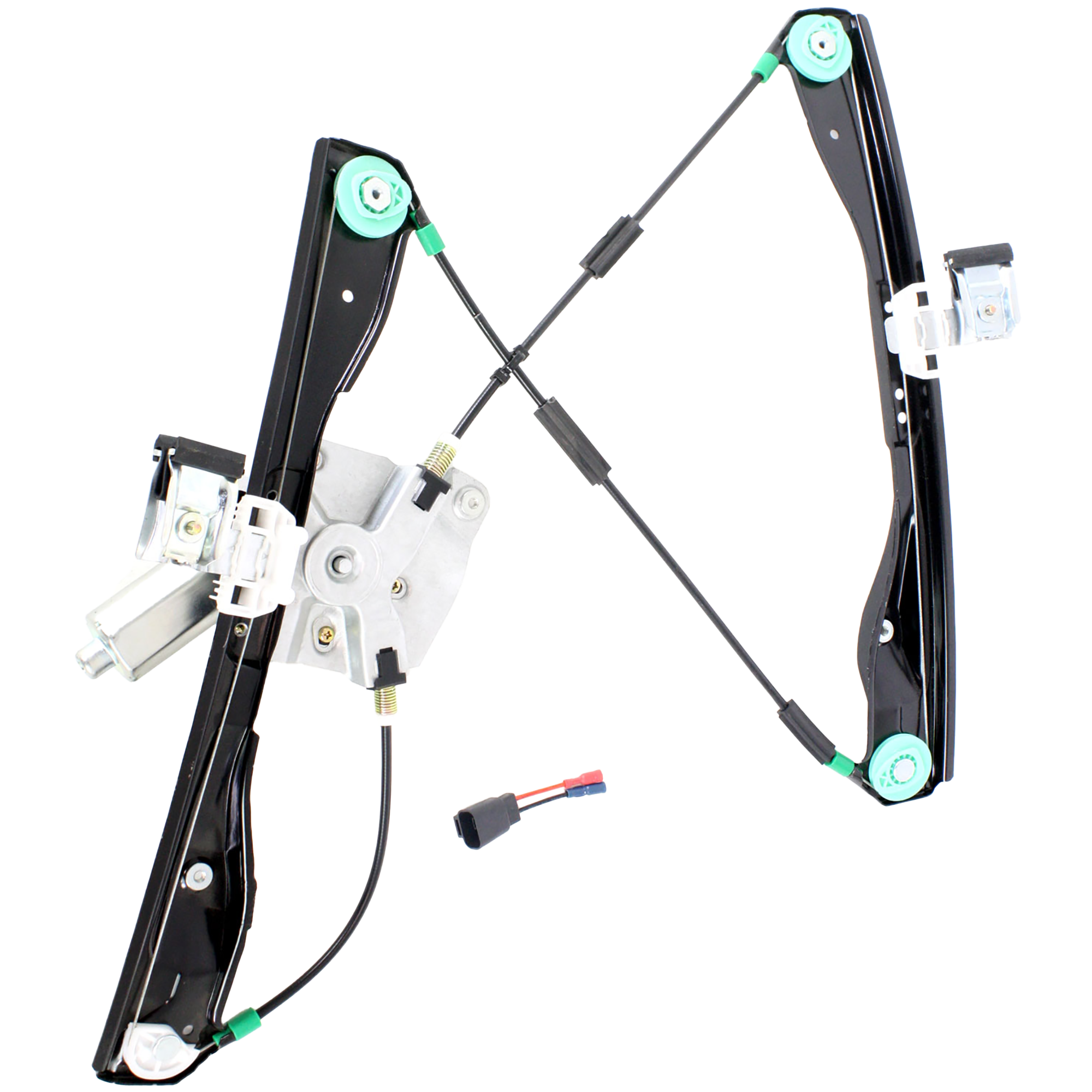 AM G6-05-10 FRONT WINDOW REGULATOR LH Power w Motor Sedan SKU REPP462902 Partslink GM1350134 OEM 25931991