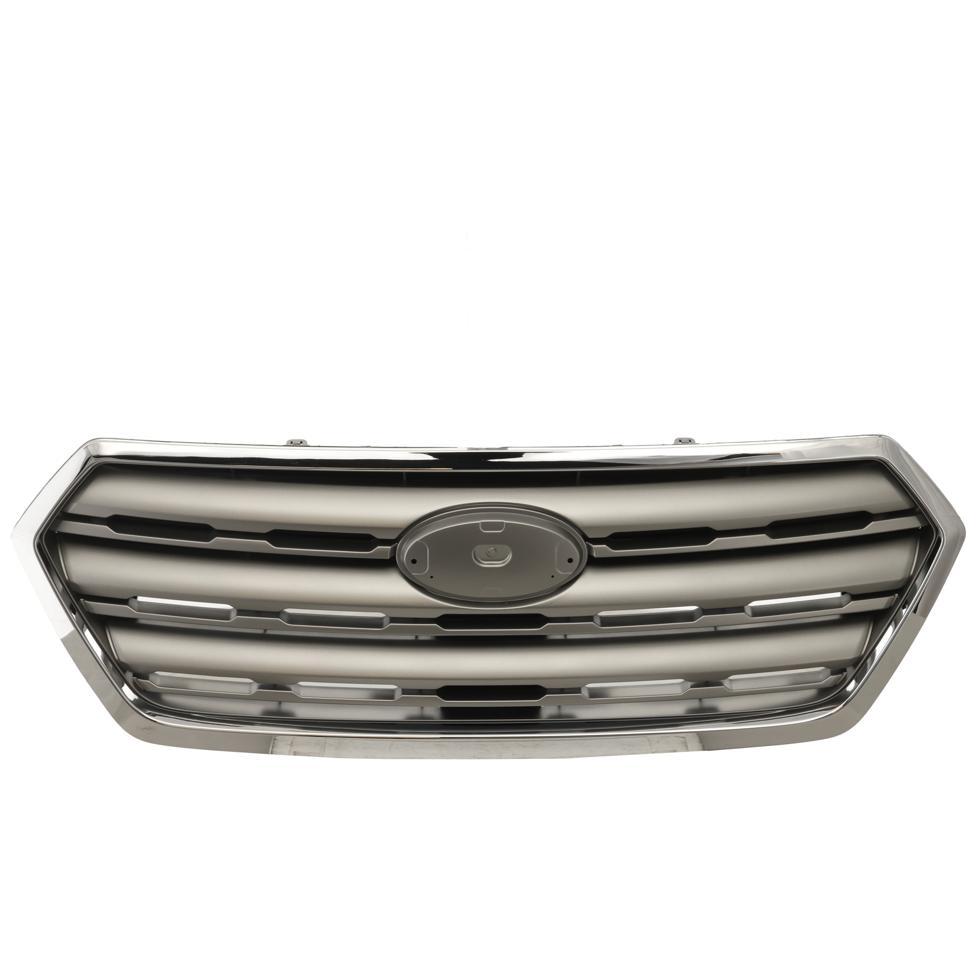 AM OUTBACK 15-17 GRILLE Painted Silver Shell Gray Insert w Chrome Trim SKU REPS070141 Partslink SU1200159 OEM 91121AL05A