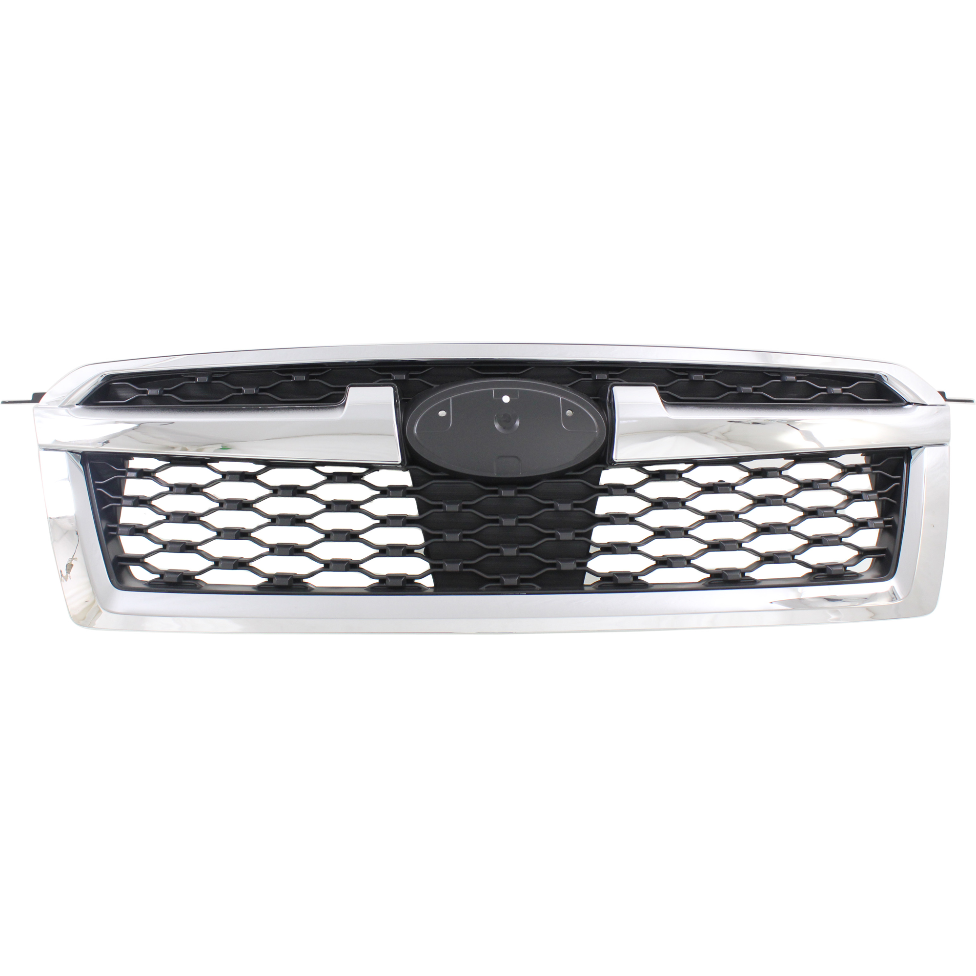 AM LEGACY 13-14 GRILLE Textured Black Shell and Insert w Chrome Molding SKU REPS070143 Partslink SU1200157 OEM 91121AJ13A