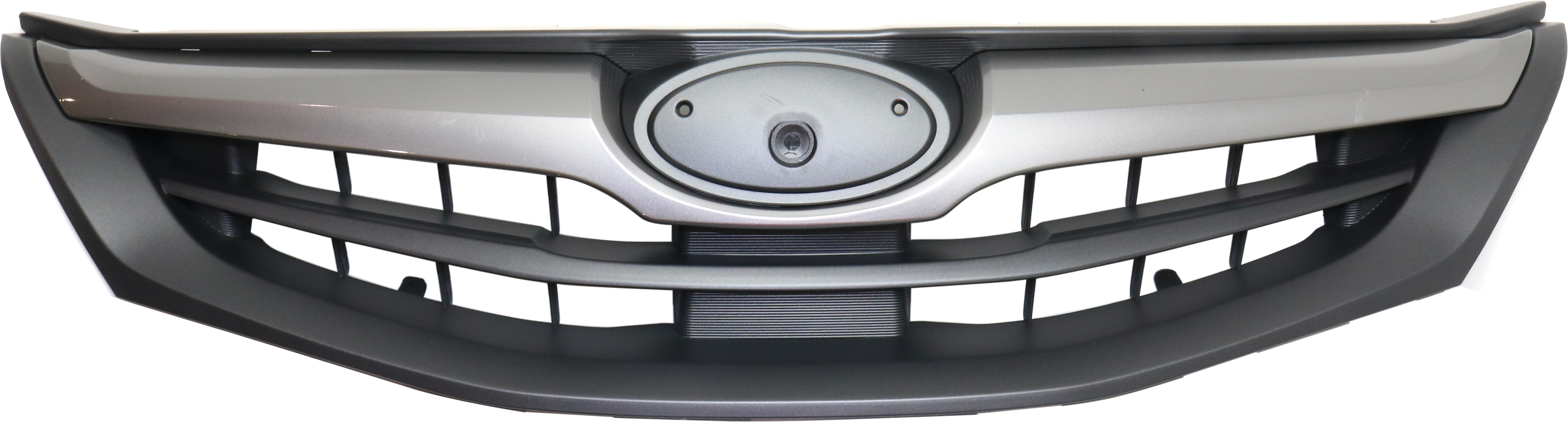 AM IMPREZA 10-11 GRILLE Matte Black Shell and Insert w Silver Gray Molding Exc. WRX Models Sedan Wagon SKU REPS070144 Partslink SU1200144 OEM 91121FG070