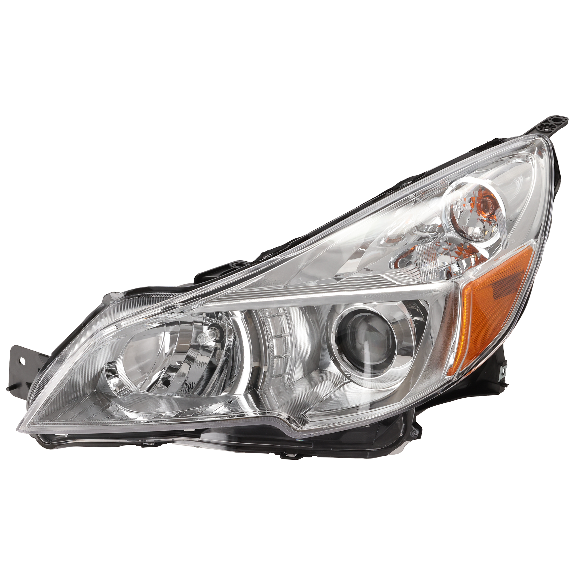 AM OUTBACK 13-14 HEAD LAMP LH Assembly Halogen Chrome Interior SKU REPS100172 Partslink SU2502143 OEM 84001AJ21A