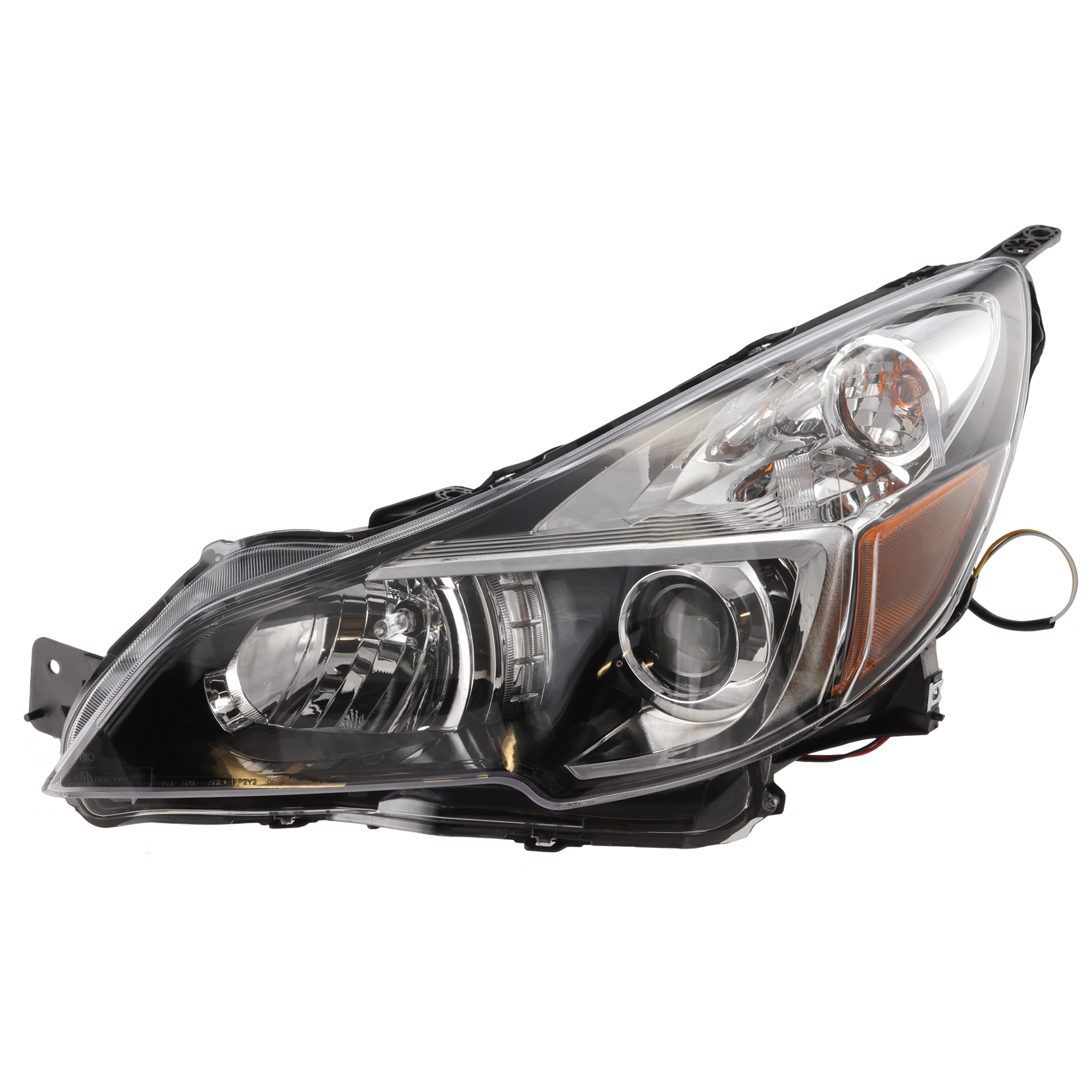 AM LEGACY OUTBACK 13-14 HEAD LAMP LH Assembly Halogen Black Interior SKU REPS100174 Partslink SU2502141 OEM 84001AJ23B