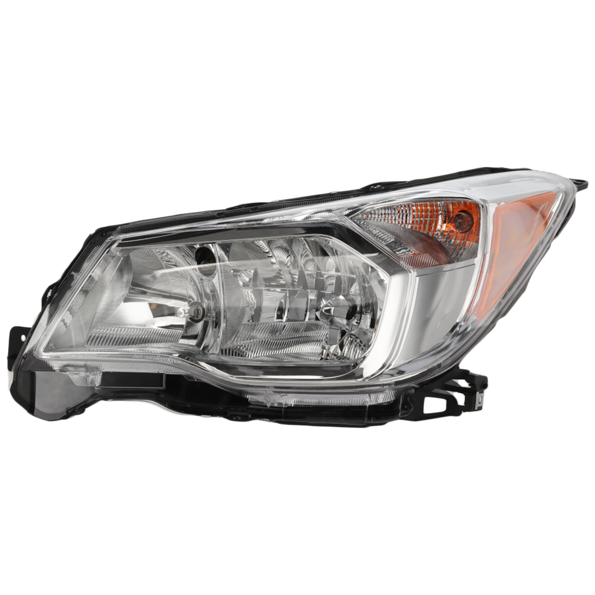 AM FORESTER 14-16 HEAD LAMP LH Assembly Chrome Bezel Halogen 2.5L Eng. SKU REPS100318 Partslink SU2502145 OEM 84001SG091