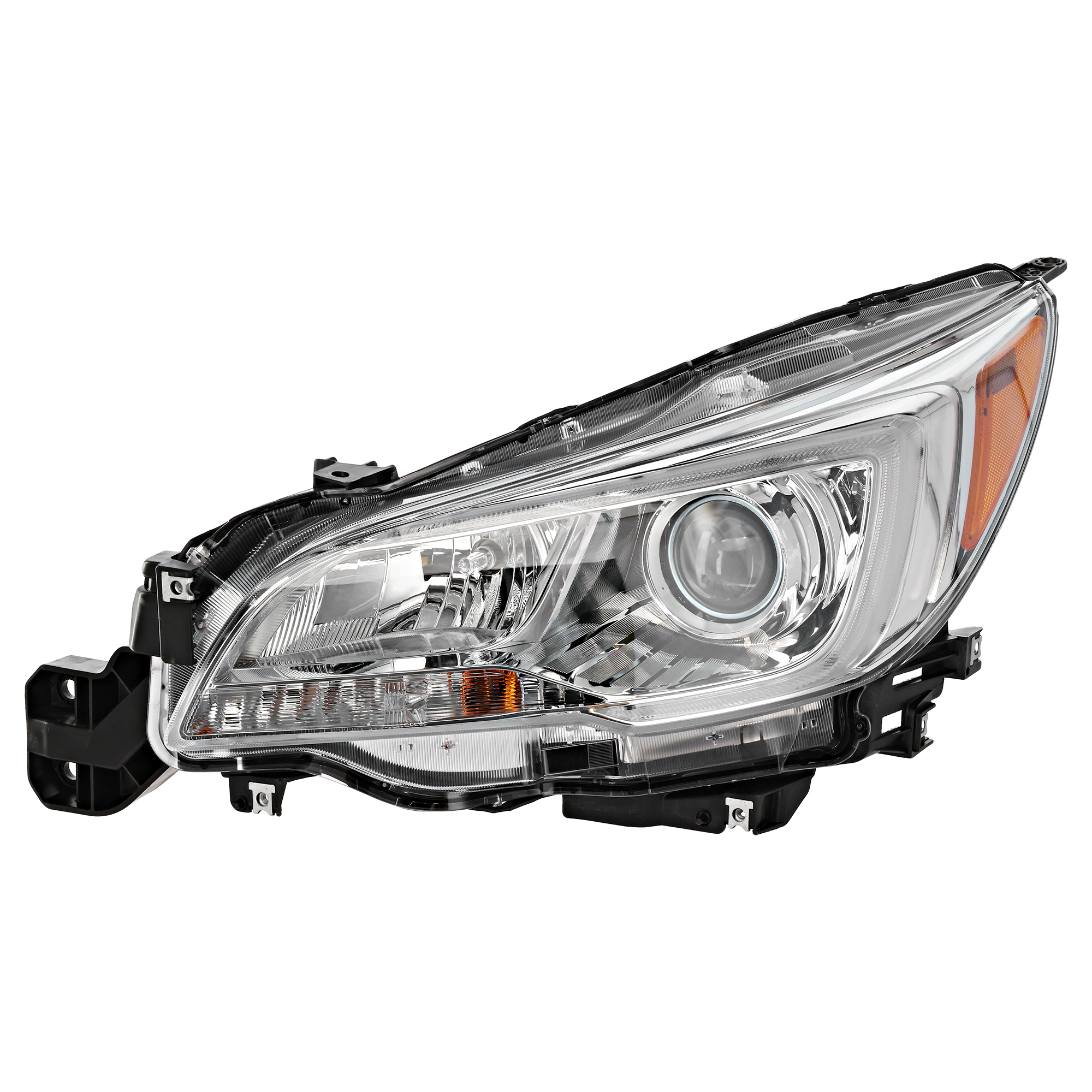 AM LEGACY OUTBACK 15-17 HEAD LAMP LH Assembly Halogen Chrome Interior CAPA SKU REPS100326Q Partslink SU2502151C OEM 84001AL03A PFM 84001AL01A