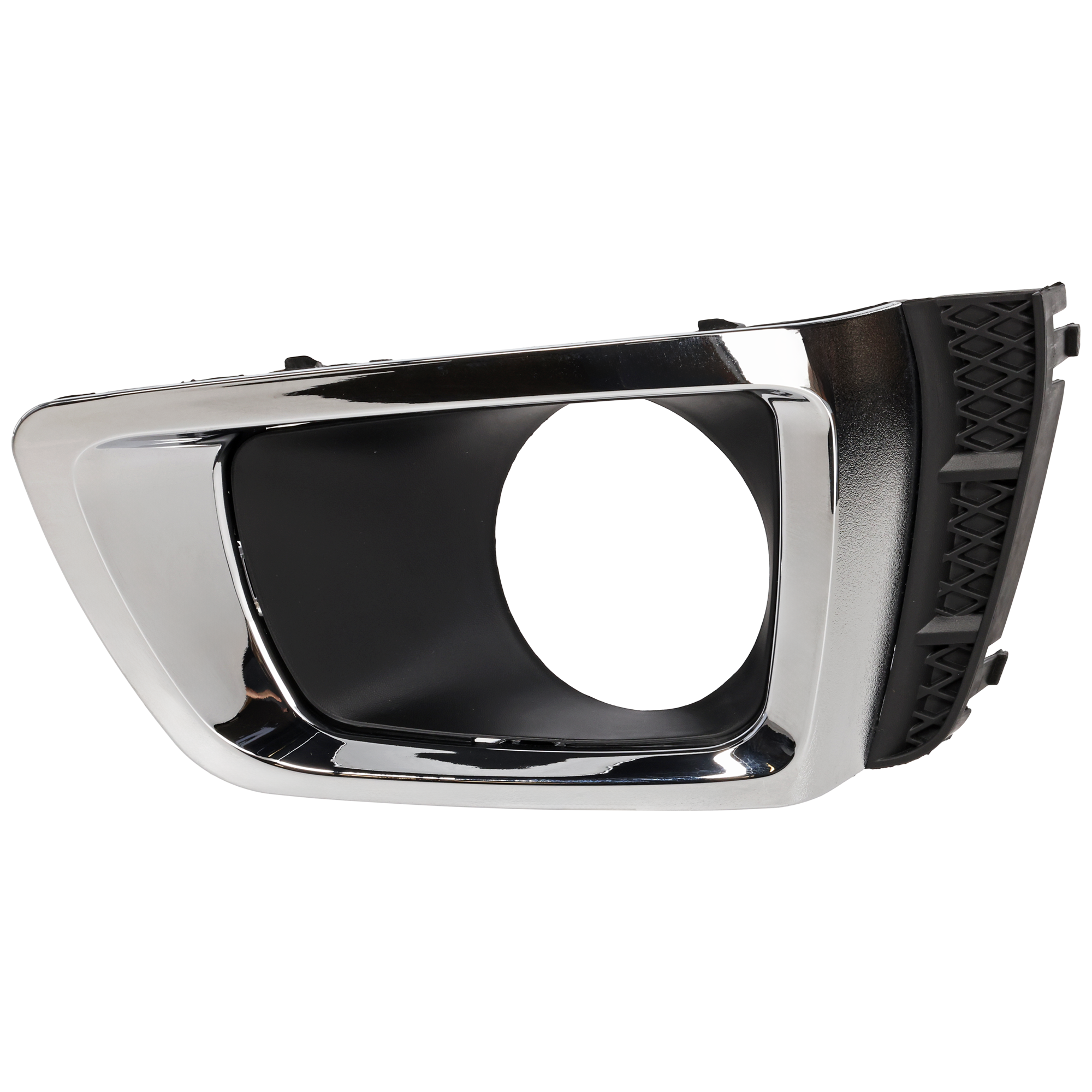 AM FORESTER 14-18 FRONT FOG LAMP MOLDING LH Textured Black w Chrome Frame 2.0L Eng SKU REPS108004 Partslink SU1038107 OEM 57731SG090