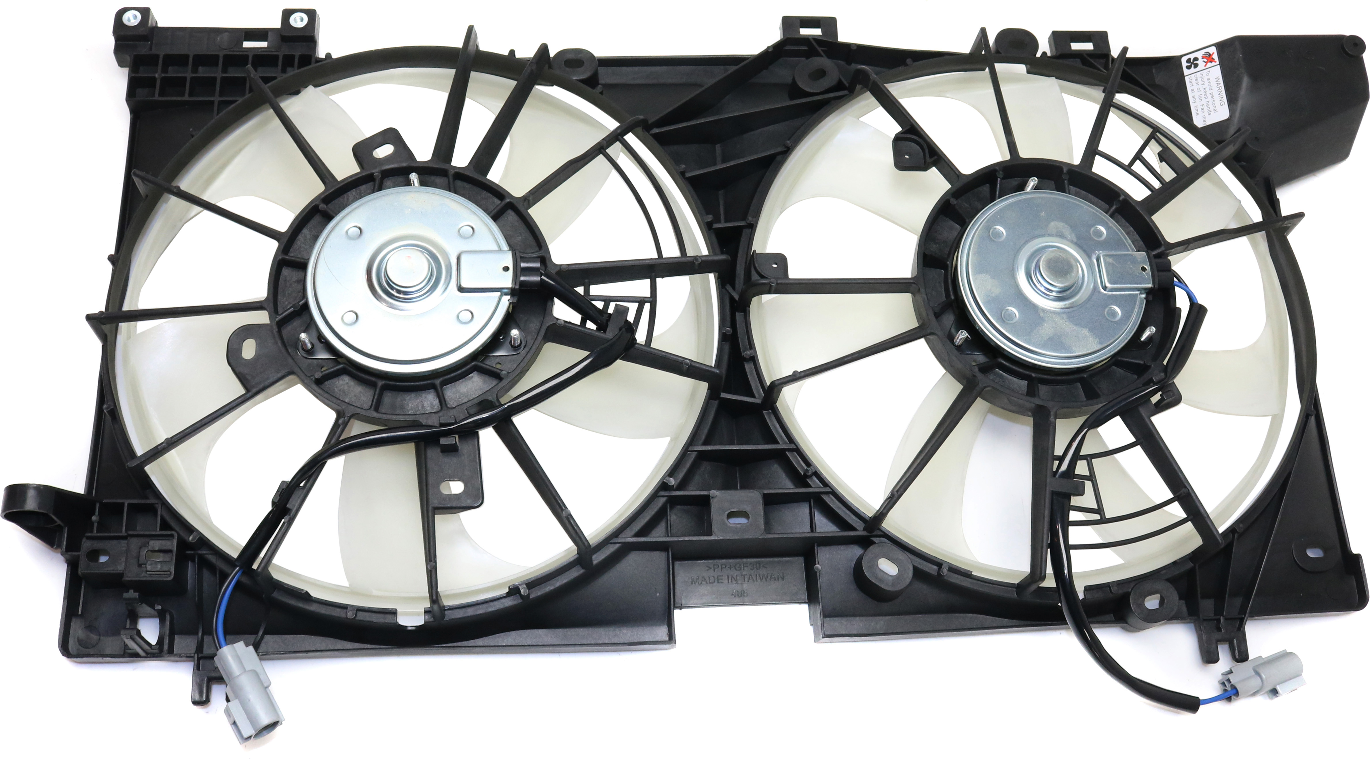 AM LEGACY OUTBACK 15-19 RADIATOR FAN ASSEMBLY 2.5L Eng Dual Fan SKU REPS160925 Partslink SU3115132 OEM 45122AL01A PFM 45121AL03A 4513