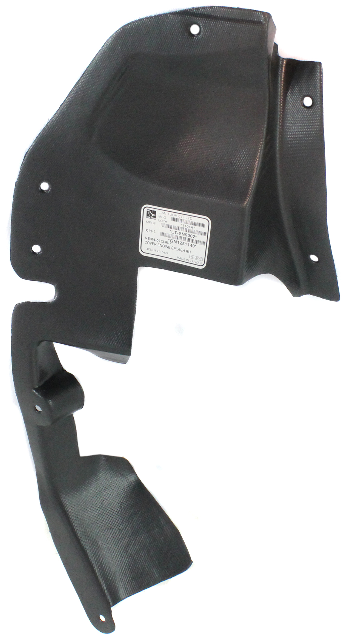 AM VUE 04-07 ENGINE SPLASH SHIELD Under Cover RH 3.5L Eng. SKU REPS310111 Partslink GM1251149 OEM 22678676