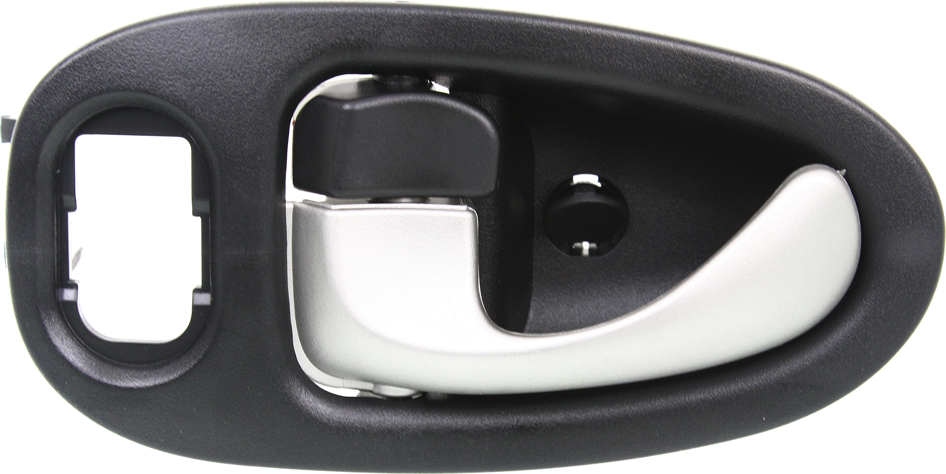 AM VUE 02-05 FRONT INTERIOR DOOR HANDLE LH Silver Lever + Black Housing Plastic =REAR SKU REPS462320 OEM 22710841