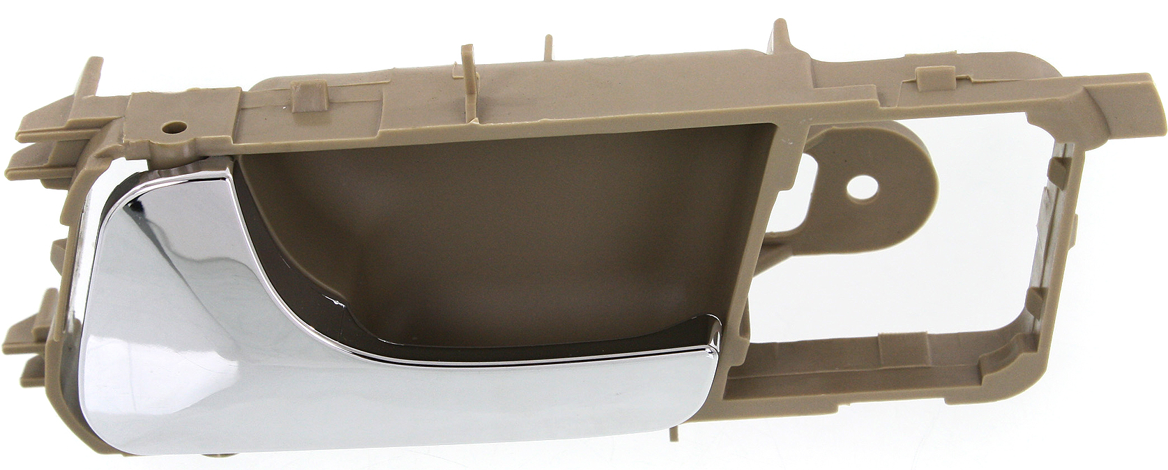 AM FORENZA 04-08 FRONT INTERIOR DOOR HANDLE LH Chrome Lever+Beige Housing Plastic Sedan SKU REPS462332 OEM 5482643 PFM
