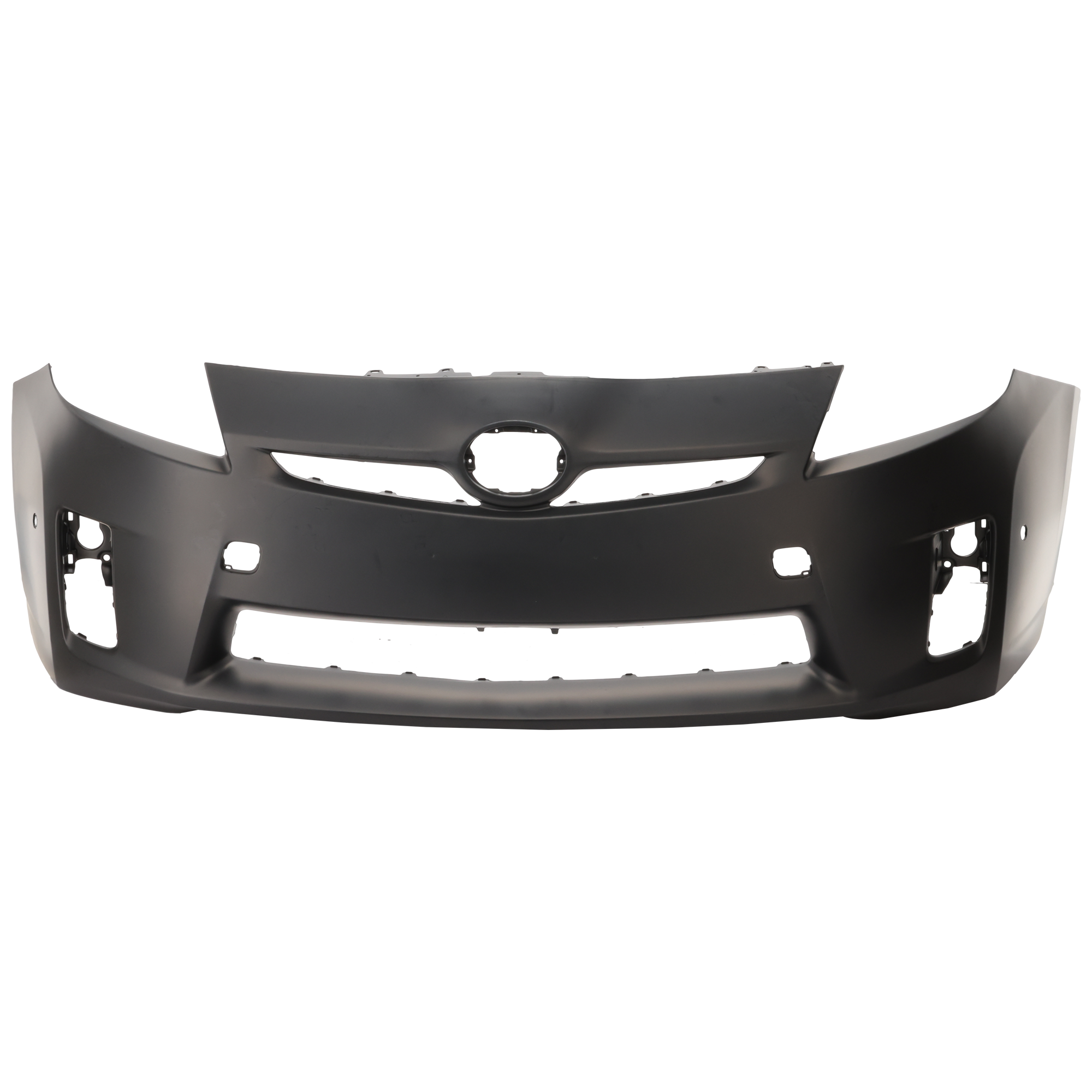 AM PRIUS 10-11 FRONT BUMPER COVER Primed Halogen Headlights w PAS Holes and Pre Collision System CAPA SKU REPT010348PQ Partslink TO1000376C OEM 5211947918