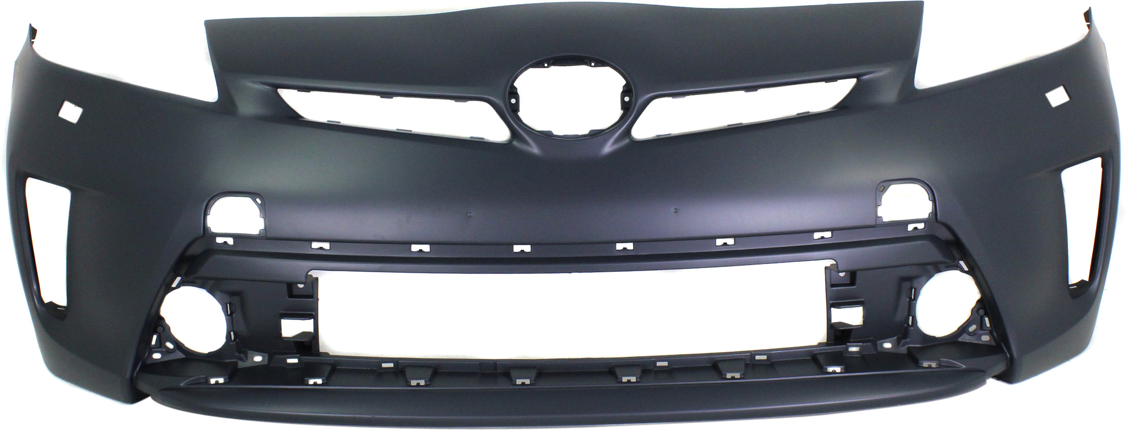 AM PRIUS PRIUS PLUG IN 12-15 FRONT BUMPER COVER Prmd w HLW Holes Plug In Models LED Headlights CAPA SKU REPT010370PQ Partslink TO1000393C OEM 5211947935