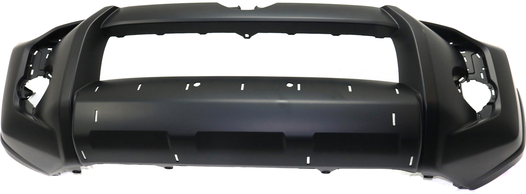 AM 4RUNNER 14-23 FRONT BUMPER COVER Primed SR5 Trail Models w o Holes for Chrome Trim w Valance Panel CAPA SKU REPT010391PQ Partslink TO1000406C OEM 5211935920-5211935914